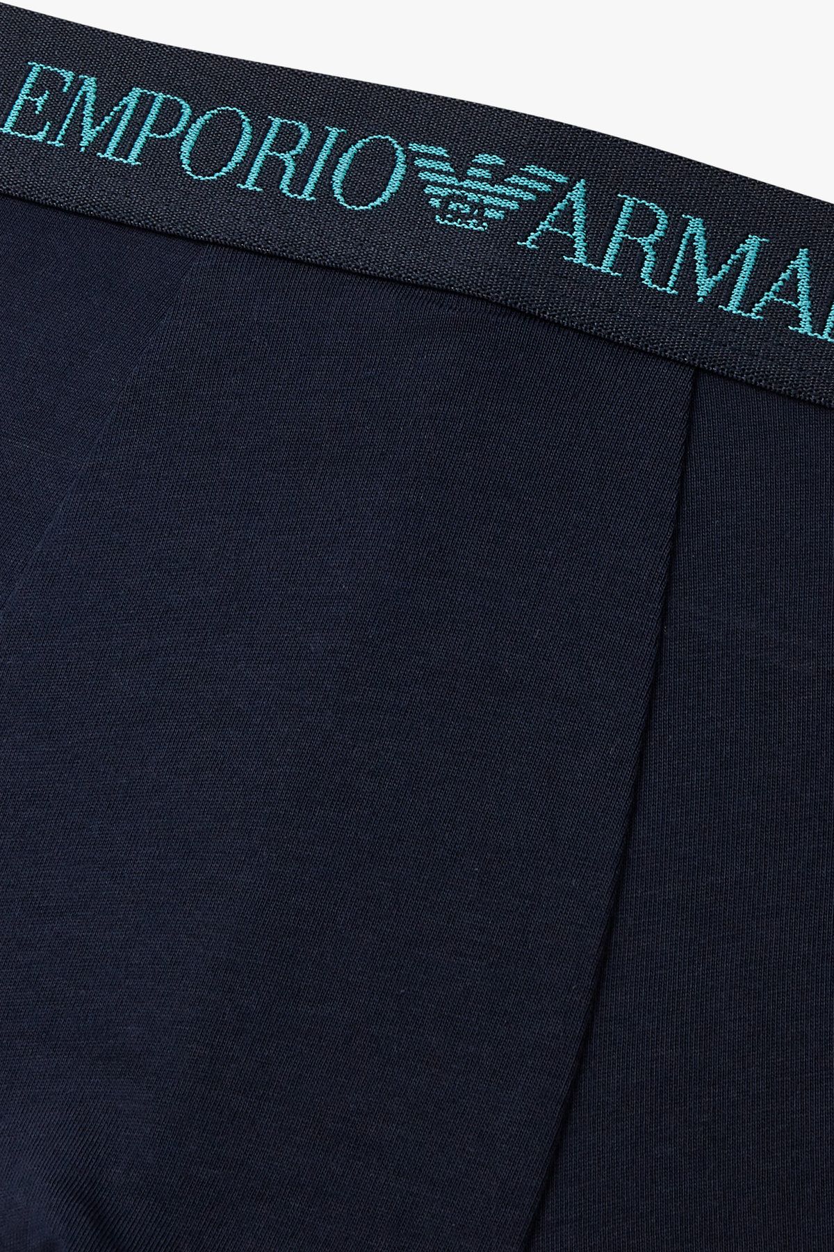 엠포리오 아르마니 언더웨어(EMPORIO ARMANI UNDERWEAR) 남성 로고 밴딩 솔리드 코튼 드로즈 _다크 블루 0815112324