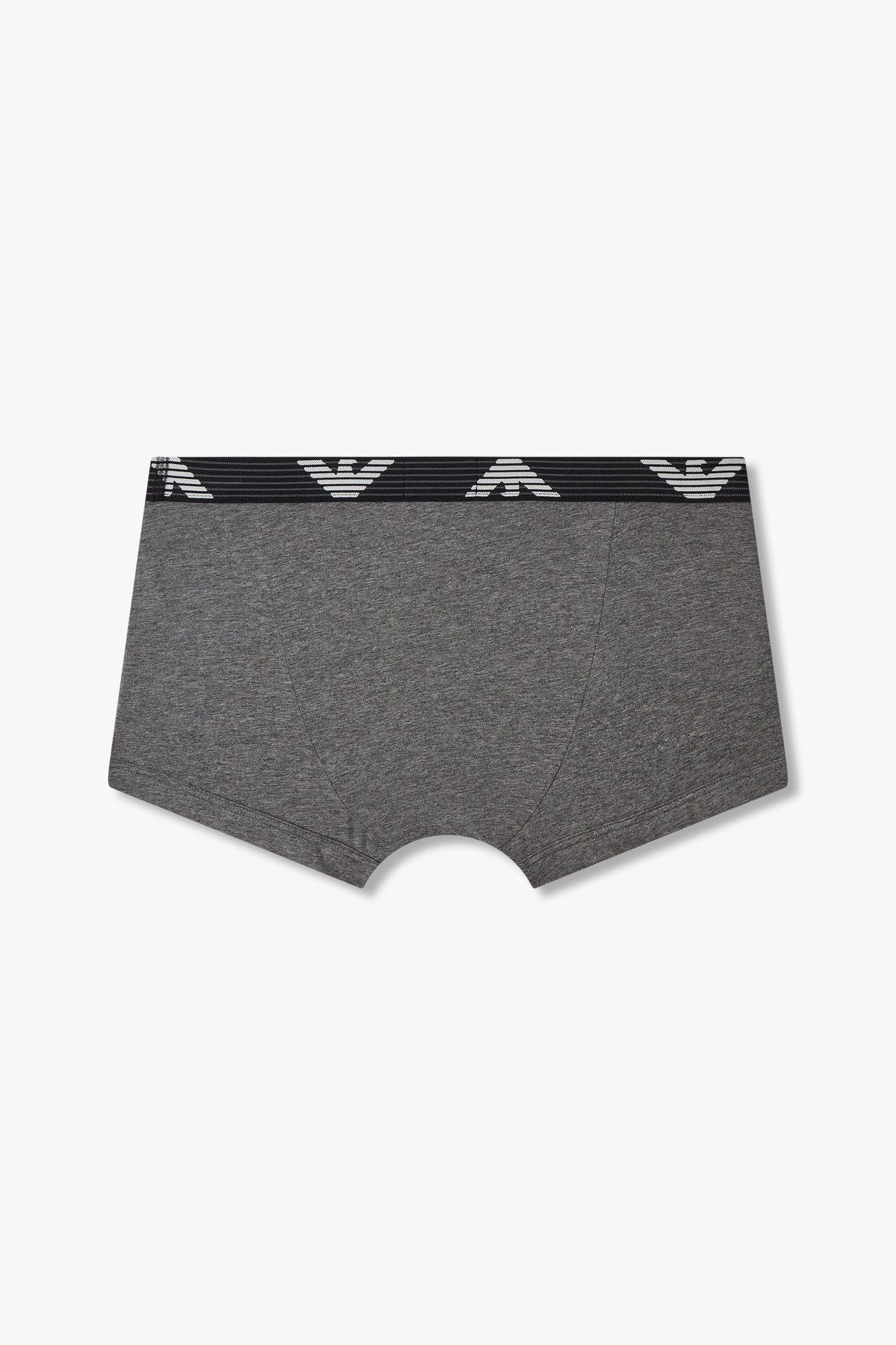 엠포리오 아르마니 언더웨어(EMPORIO ARMANI UNDERWEAR) 남성 스트라이프 밴딩 코튼 드로즈 _멜란지 그레이 0815112010