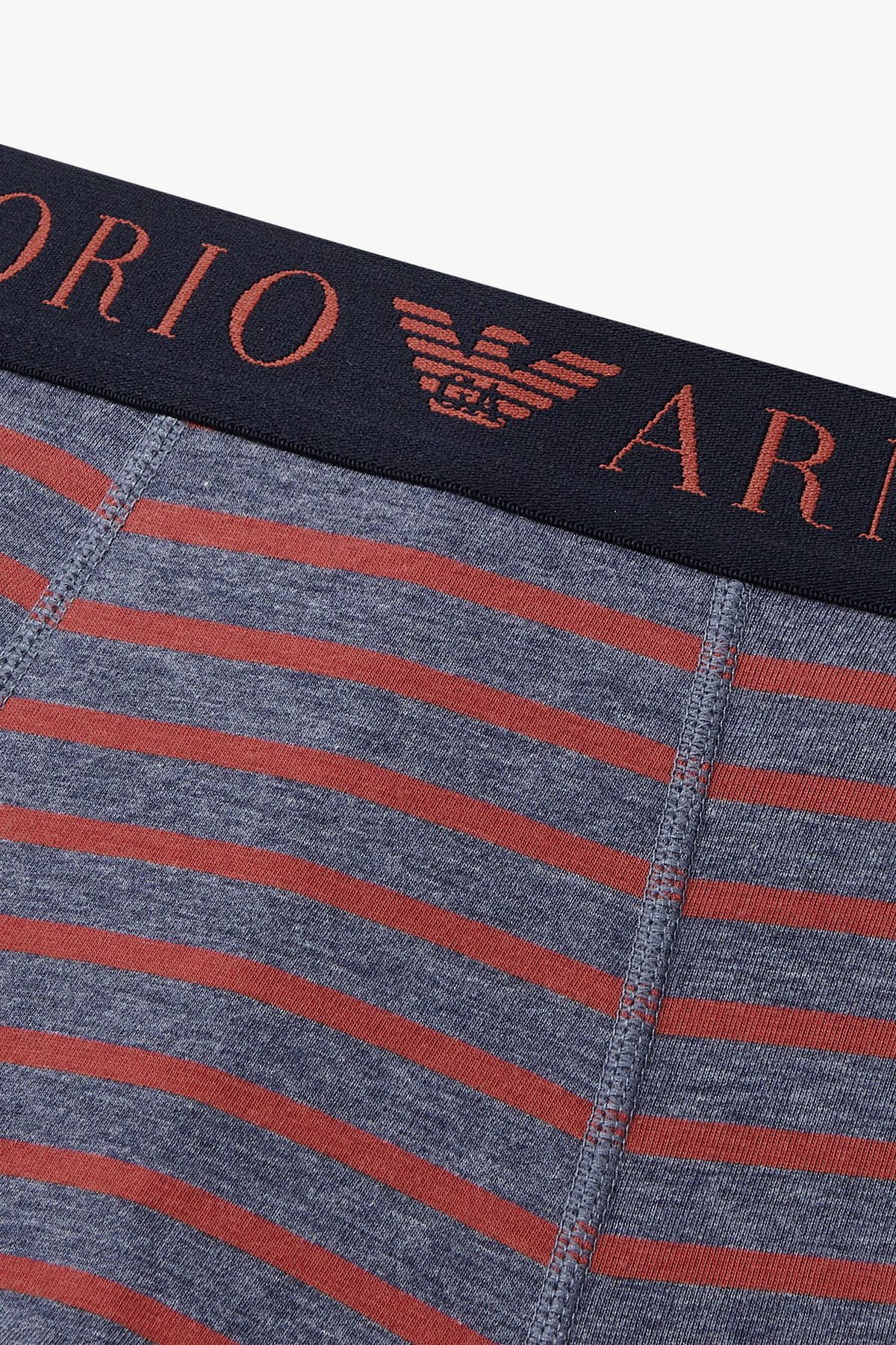 엠포리오 아르마니 언더웨어(EMPORIO ARMANI UNDERWEAR) 남성 스트라이프 패턴 코튼 드로즈 _멜란지 블루 0815112066