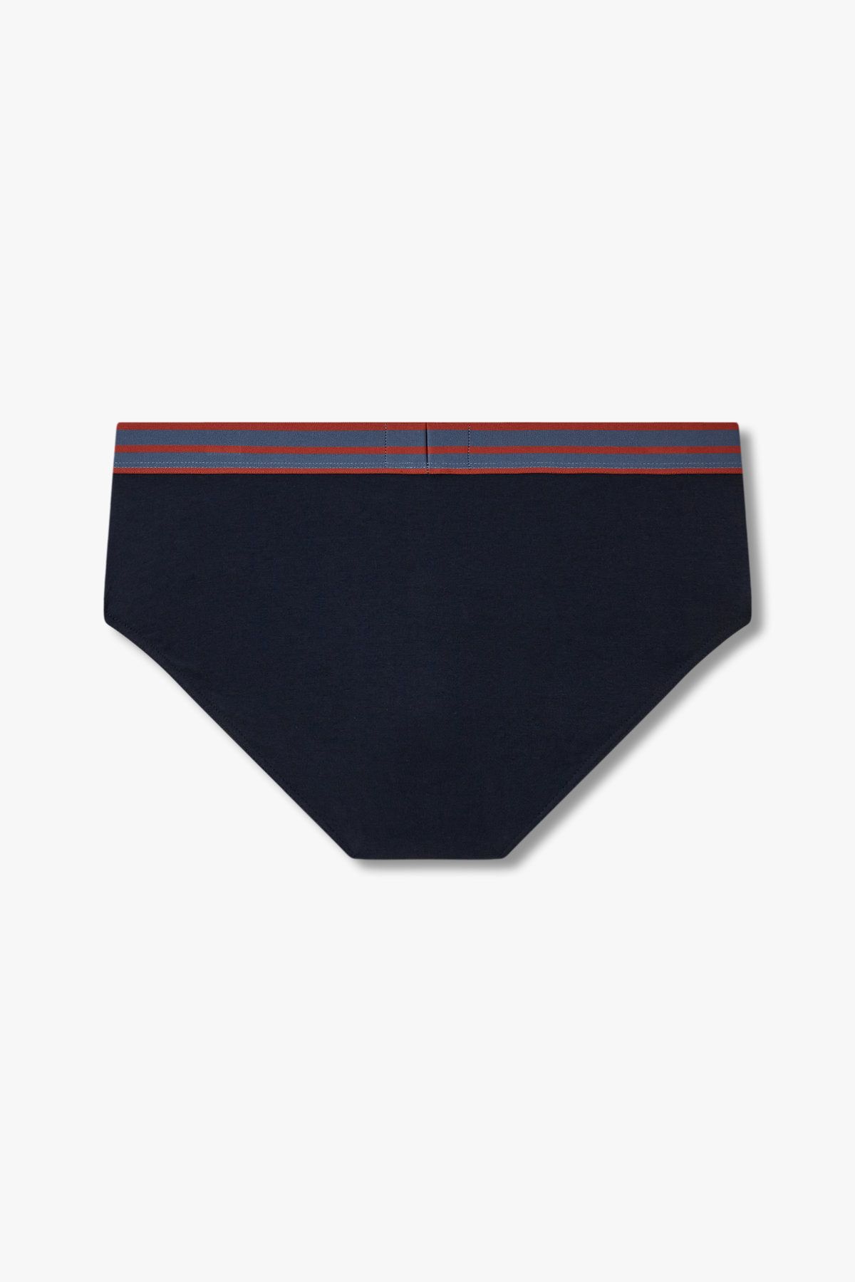 엠포리오 아르마니 언더웨어(EMPORIO ARMANI UNDERWEAR) 남성 배색 스트라이프 밴딩 코튼 브리프 _다크 블루 0815111041