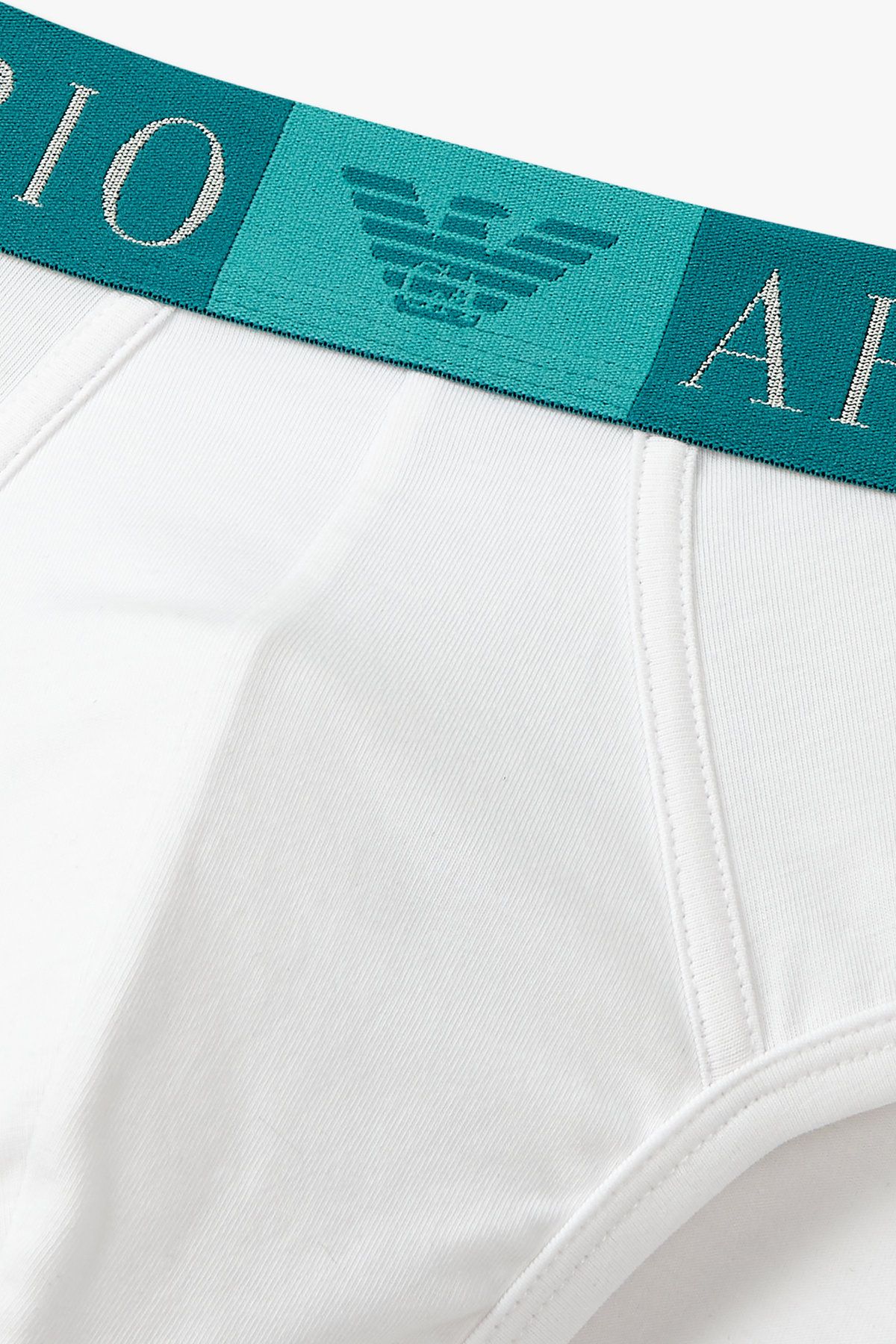 엠포리오 아르마니 언더웨어(EMPORIO ARMANI UNDERWEAR) 남성 스퀘어 이글 밴딩 코튼 브리프 _화이트 0815111006