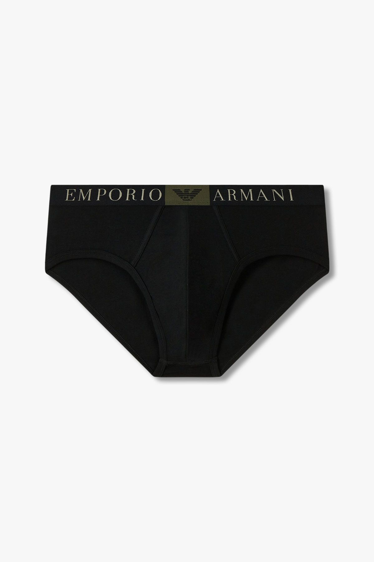 엠포리오 아르마니 언더웨어(EMPORIO ARMANI UNDERWEAR) 남성 스퀘어 이글 밴딩 코튼 브리프 _블랙 0815111007