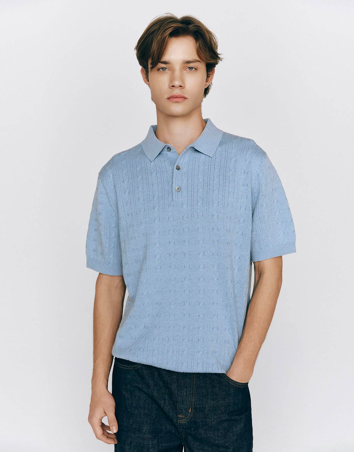 지오다노(GIORDANO) 케이블 반팔 니트(12GG) 055522 [8color]