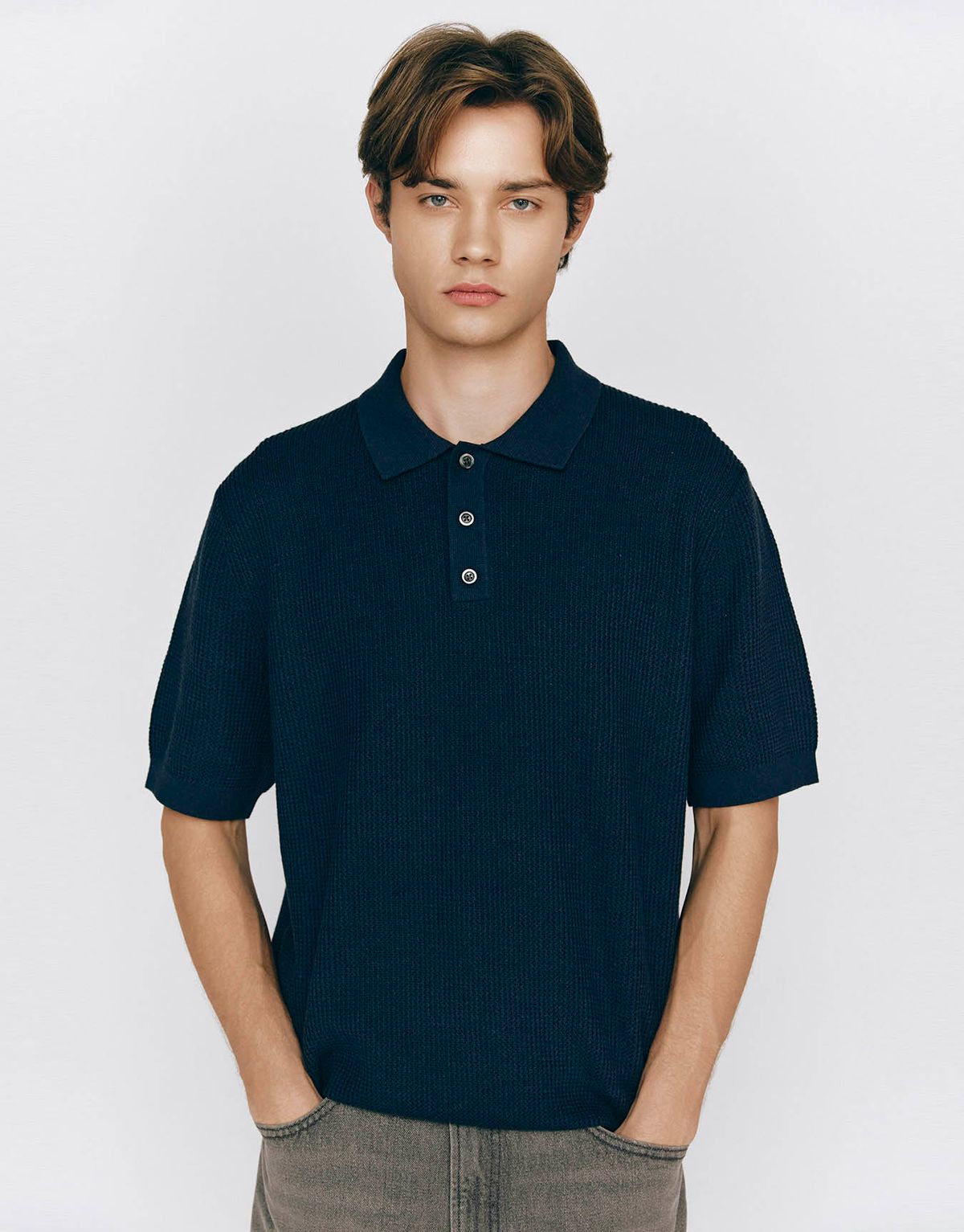 지오다노(GIORDANO) 스티치 폴로 반팔 니트(12GG) 055523 [6color]