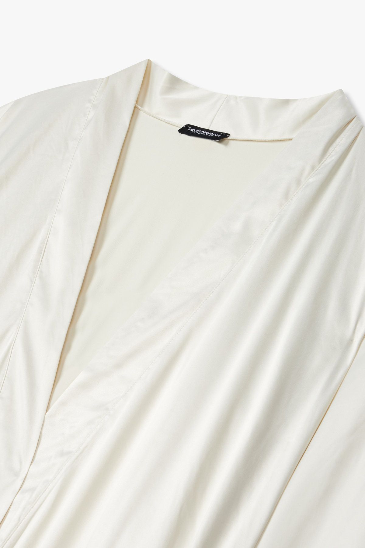 엠포리오 아르마니 언더웨어(EMPORIO ARMANI UNDERWEAR) 여성 메탈릭 플라워 자수 새틴 가운 _아이보리 0825141501