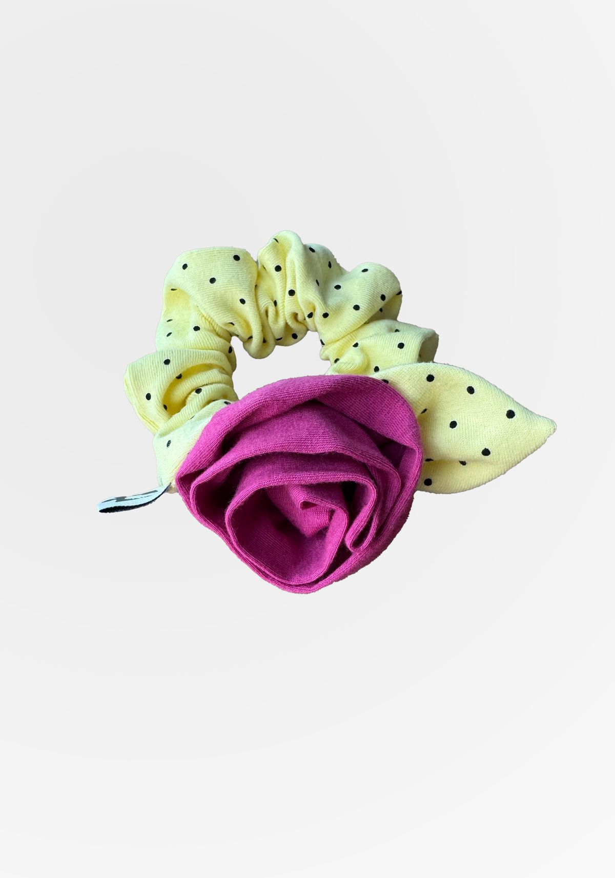 라세레모니(LACEREMONIE) DOT ROSE SCRUNCHIE / YELLOW