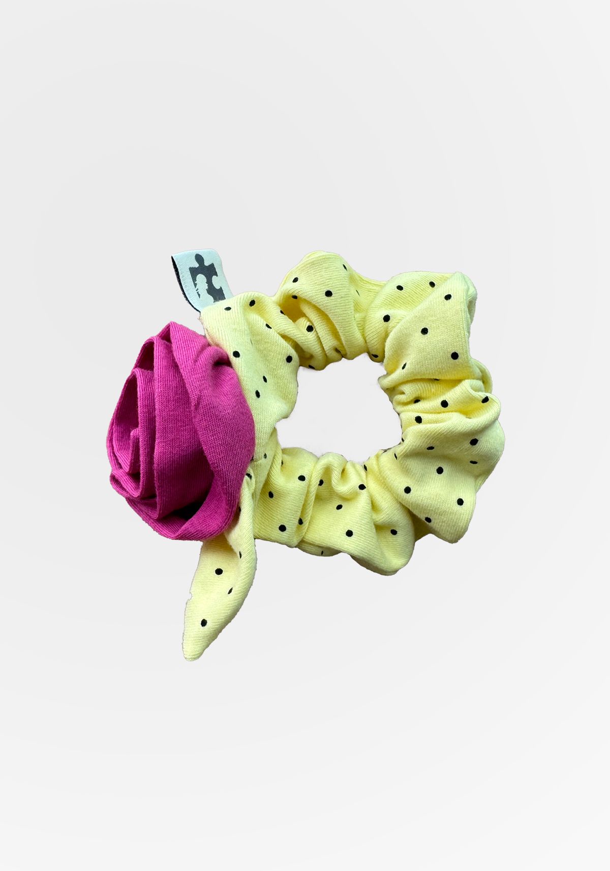 라세레모니(LACEREMONIE) DOT ROSE SCRUNCHIE / YELLOW