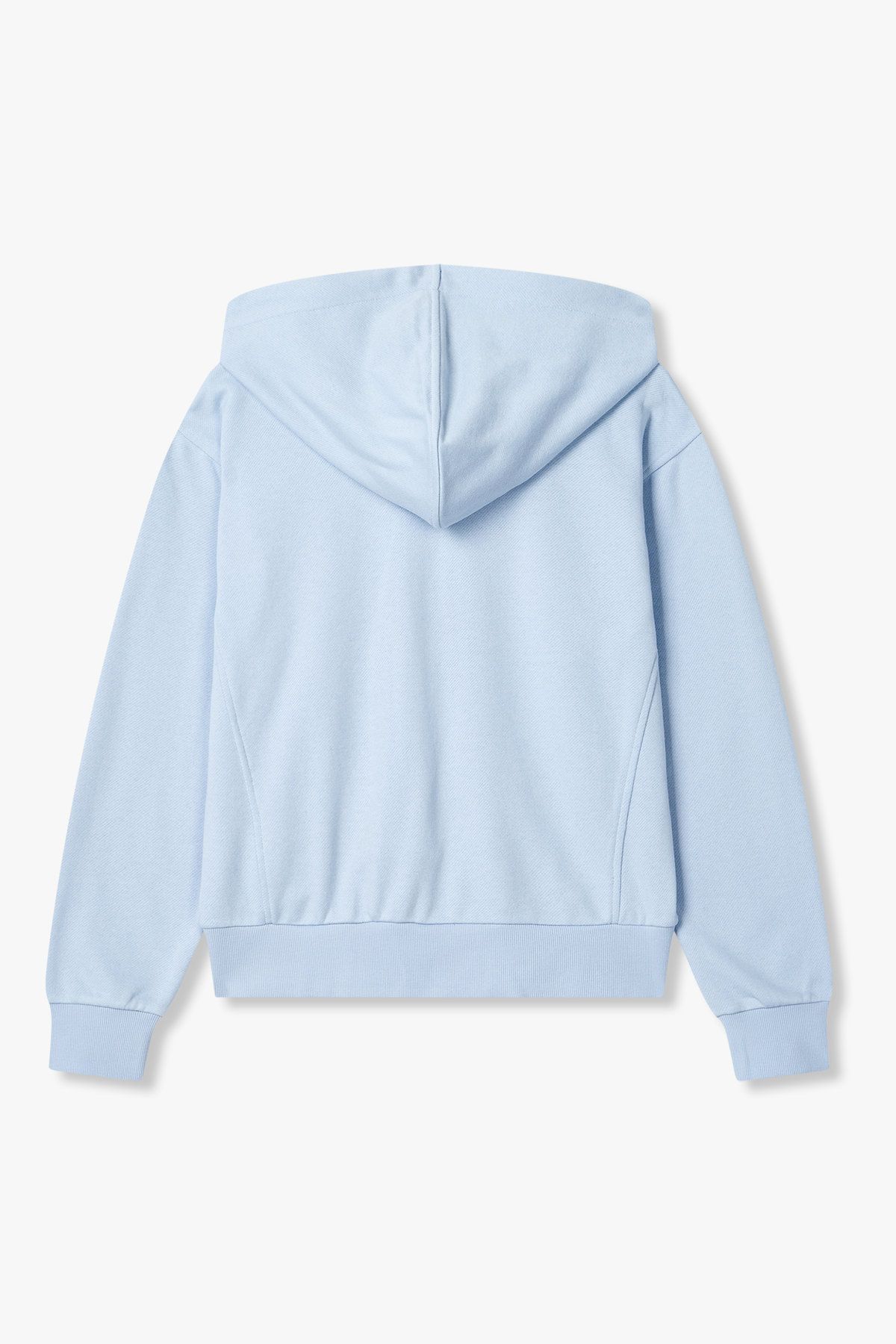 엠포리오 아르마니 언더웨어(EMPORIO ARMANI UNDERWEAR) 여성 로고 자수 라운지 후드 집업 _라이트 블루 0825138502