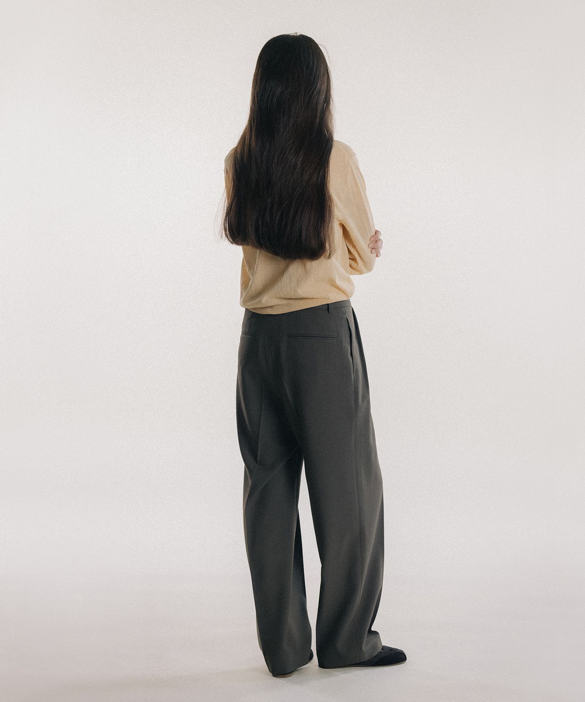 블랭크룸 우먼(BLANKROOM HER) 칠링 팬츠_MOSS BROWN