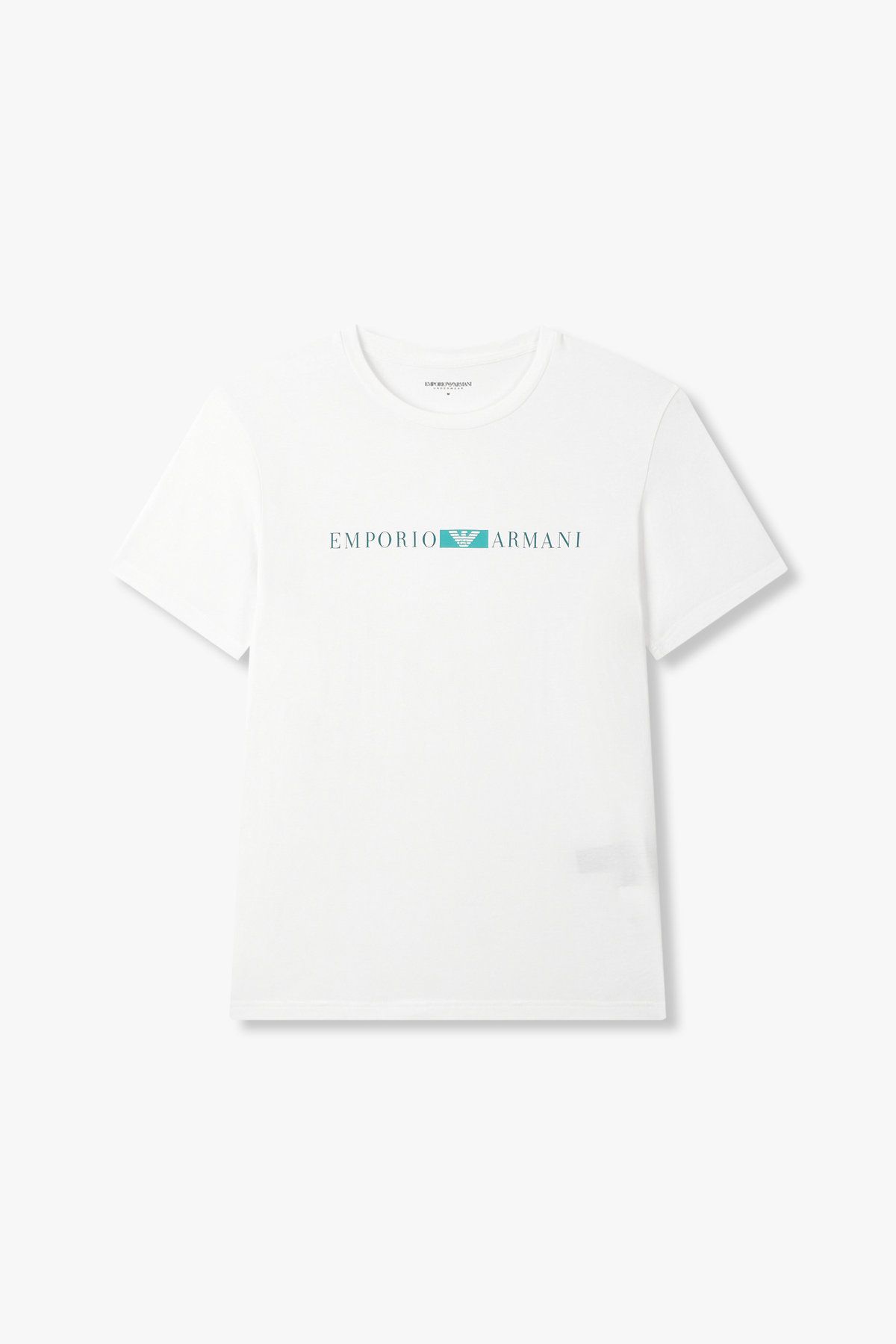 엠포리오 아르마니 언더웨어(EMPORIO ARMANI UNDERWEAR) 남성 프론트 로고 라운지 티셔츠 _화이트 0815114003