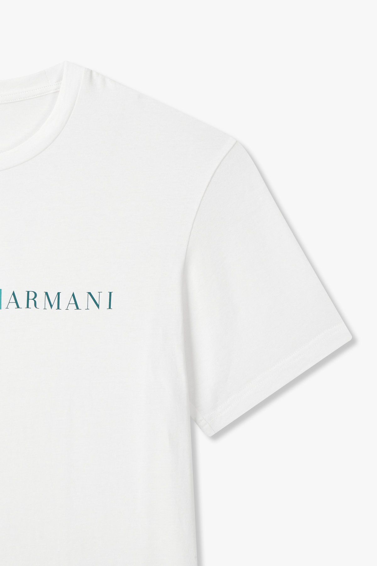엠포리오 아르마니 언더웨어(EMPORIO ARMANI UNDERWEAR) 남성 프론트 로고 라운지 티셔츠 _화이트 0815114003