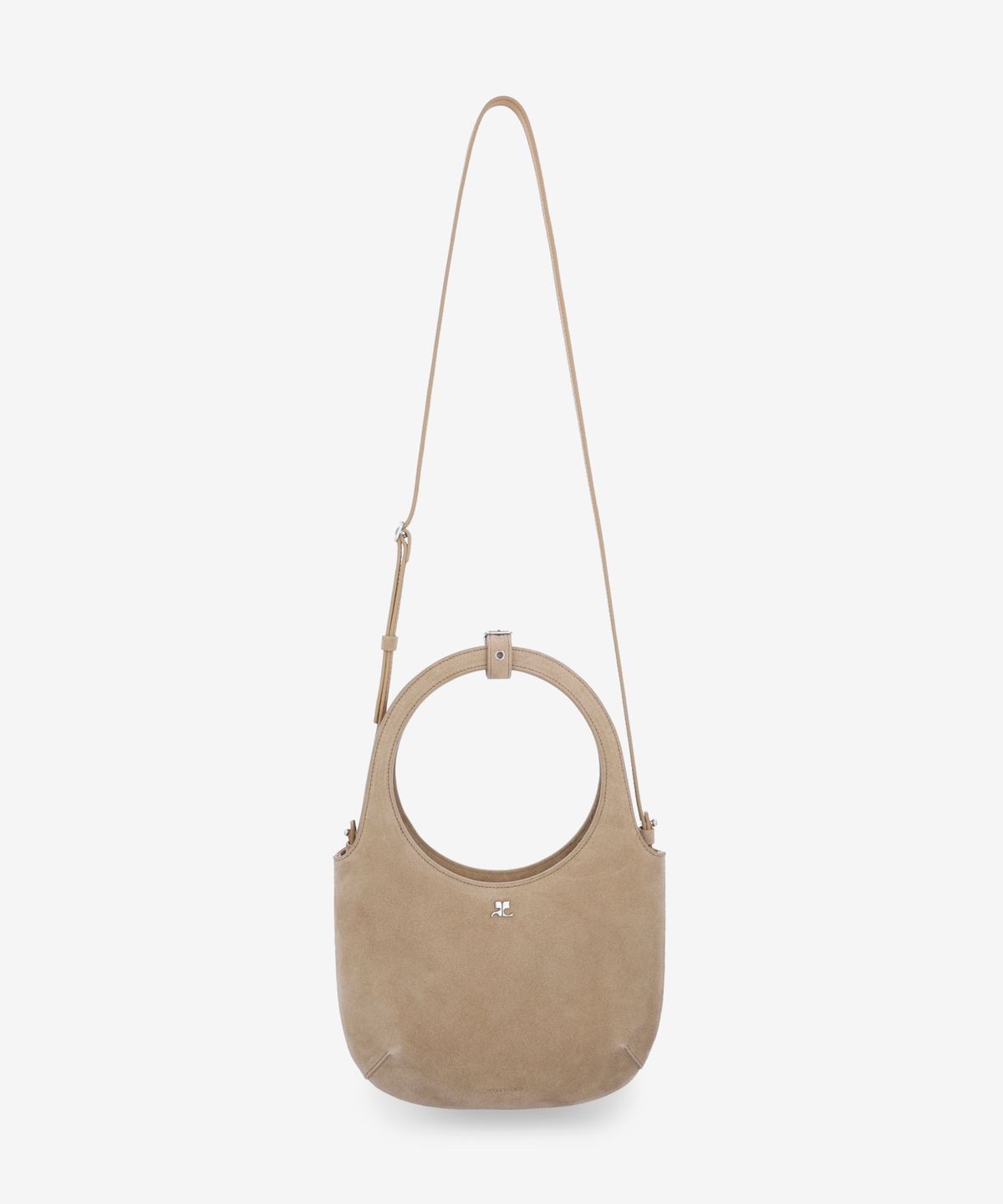 꾸레쥬(COURREGES) 홀리 스웨이드 토트백 - 카멜 / 125GSA102CR00241058
