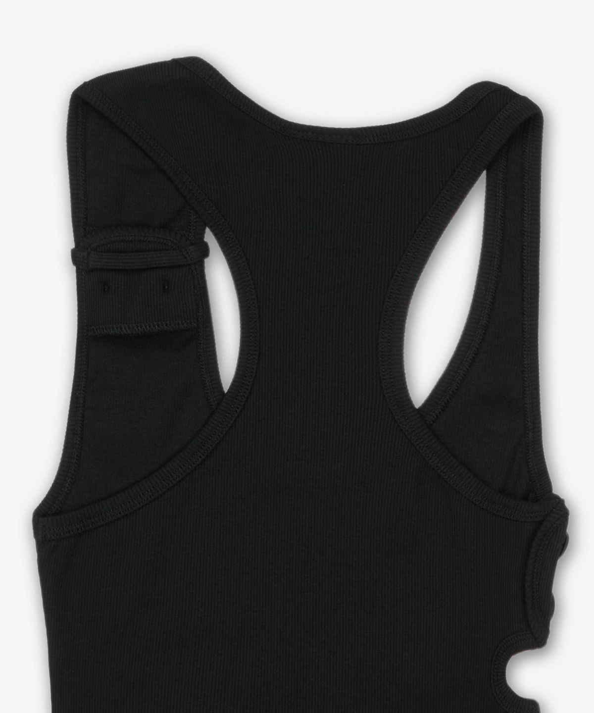 꾸레쥬(COURREGES) 더블 버클 90S 립 민소매 티셔츠 - 블랙 / 125JDE118JS01949999