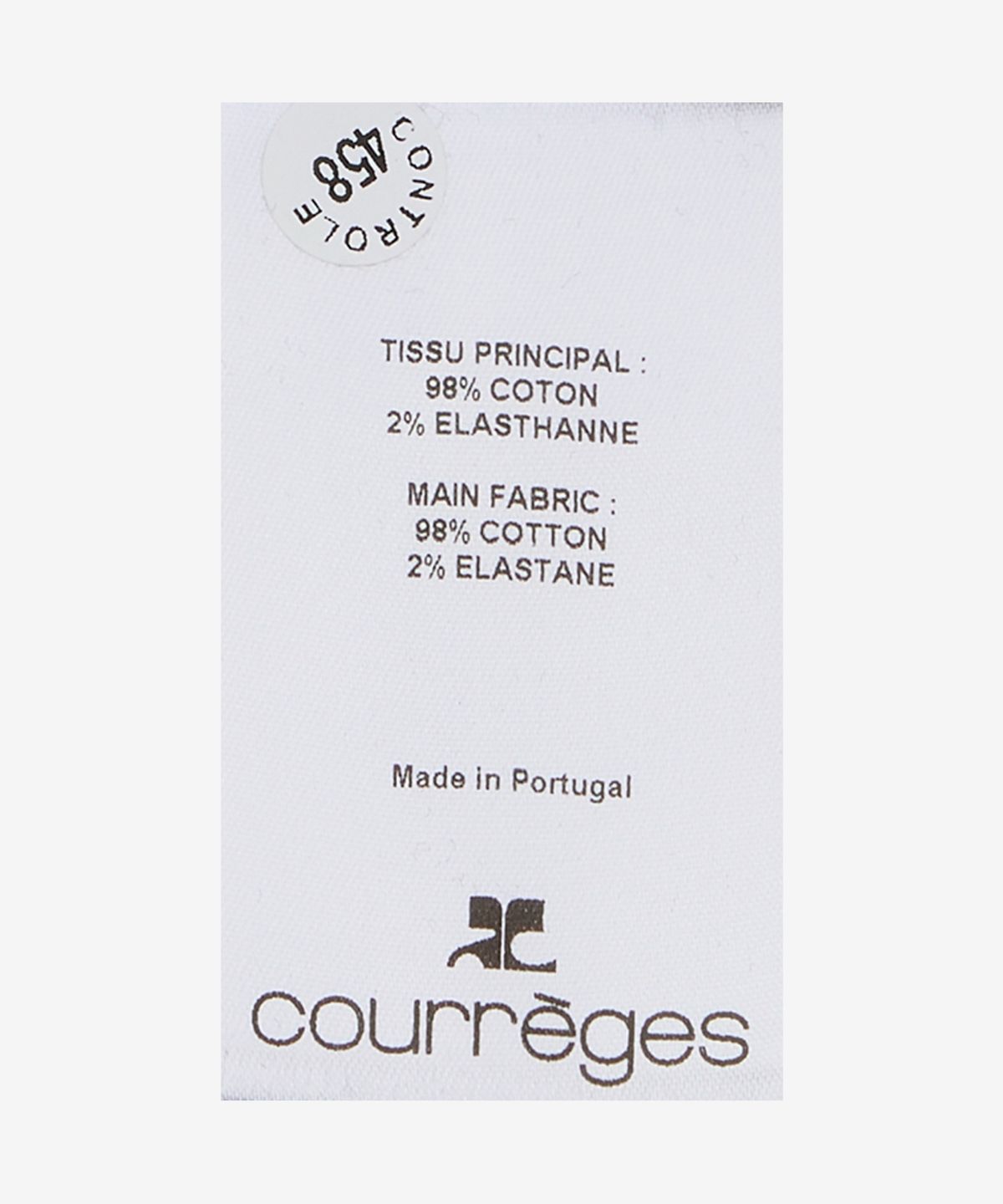 꾸레쥬(COURREGES) 더블 버클 90S 립 민소매 티셔츠 - 블랙 / 125JDE118JS01949999