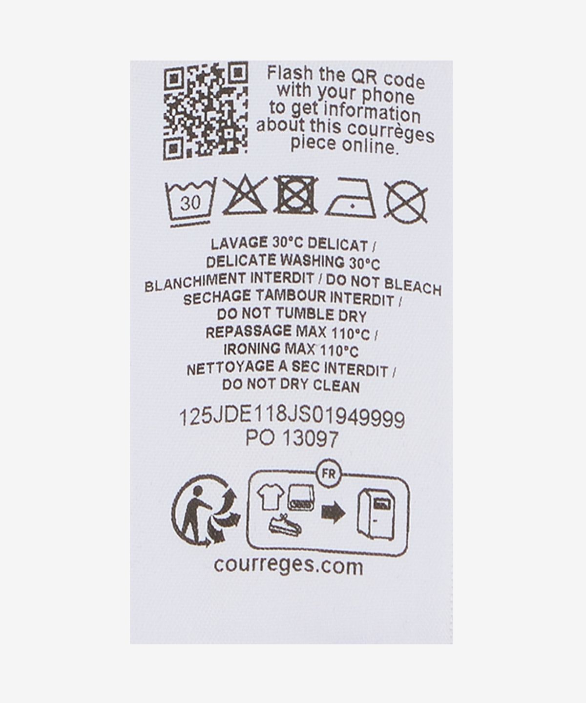 꾸레쥬(COURREGES) 더블 버클 90S 립 민소매 티셔츠 - 블랙 / 125JDE118JS01949999