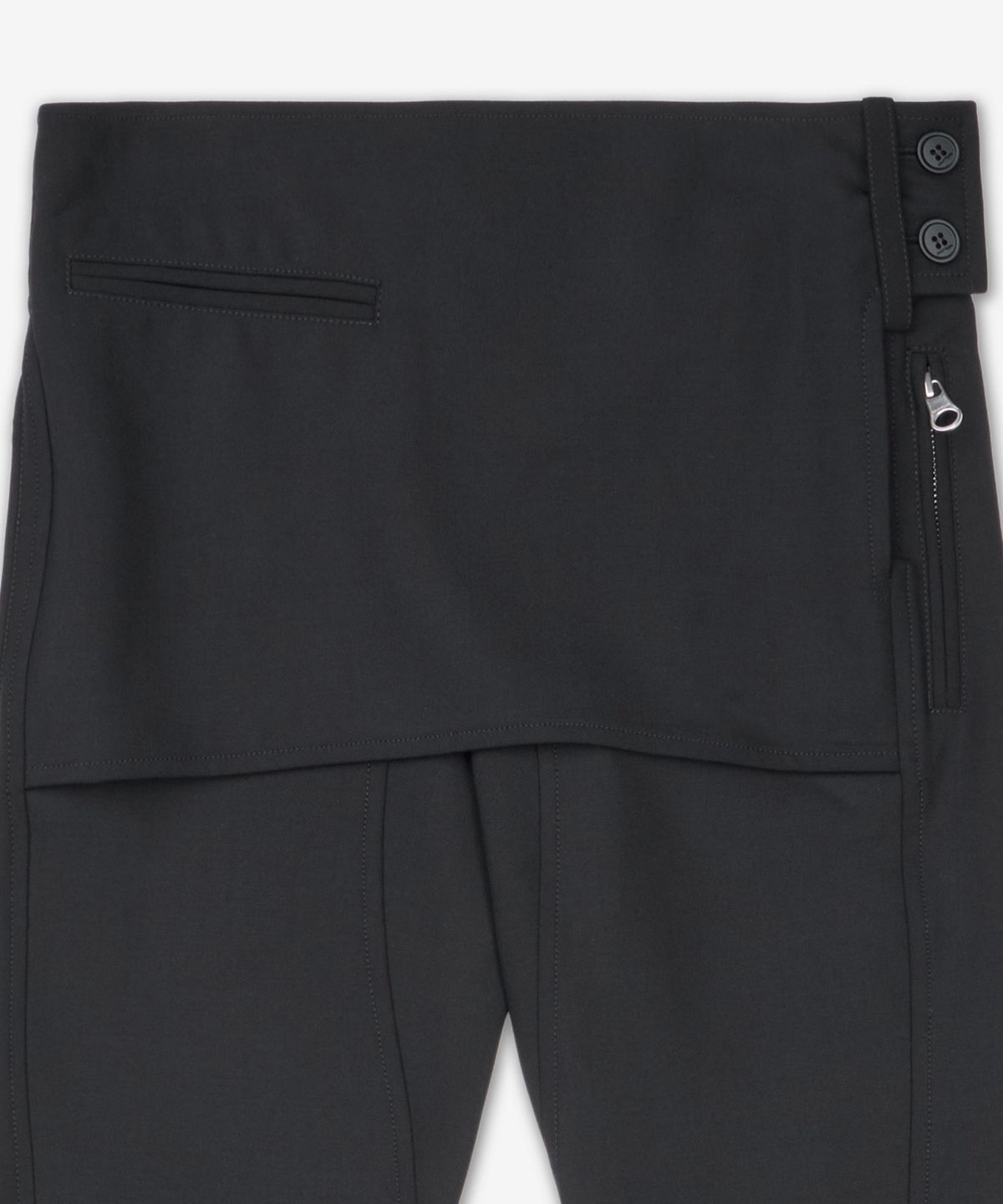 꾸레쥬(COURREGES) 오버스커트 폴리 울 팬츠 팬츠 - 블랙 / 125CPA298PL01709999