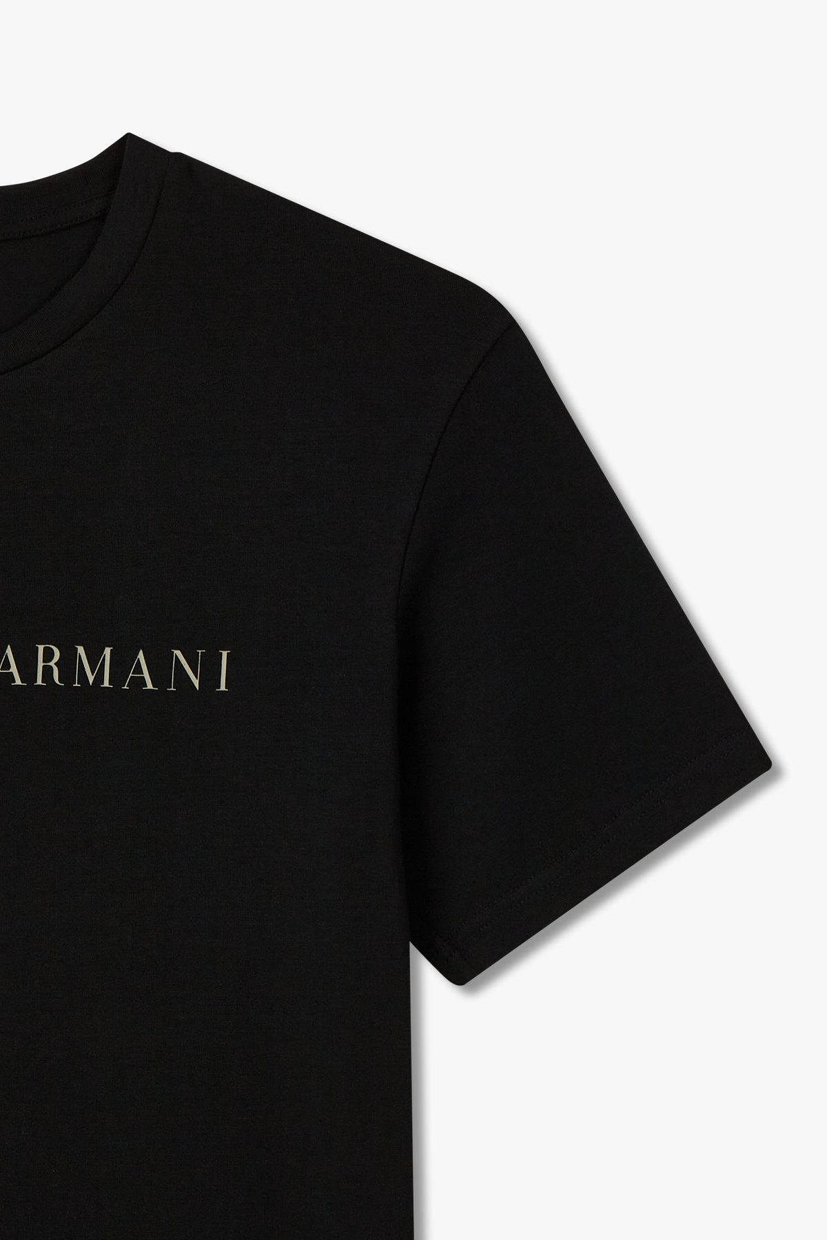 엠포리오 아르마니 언더웨어(EMPORIO ARMANI UNDERWEAR) 남성 프론트 로고 라운지 티셔츠 _블랙 0815114005