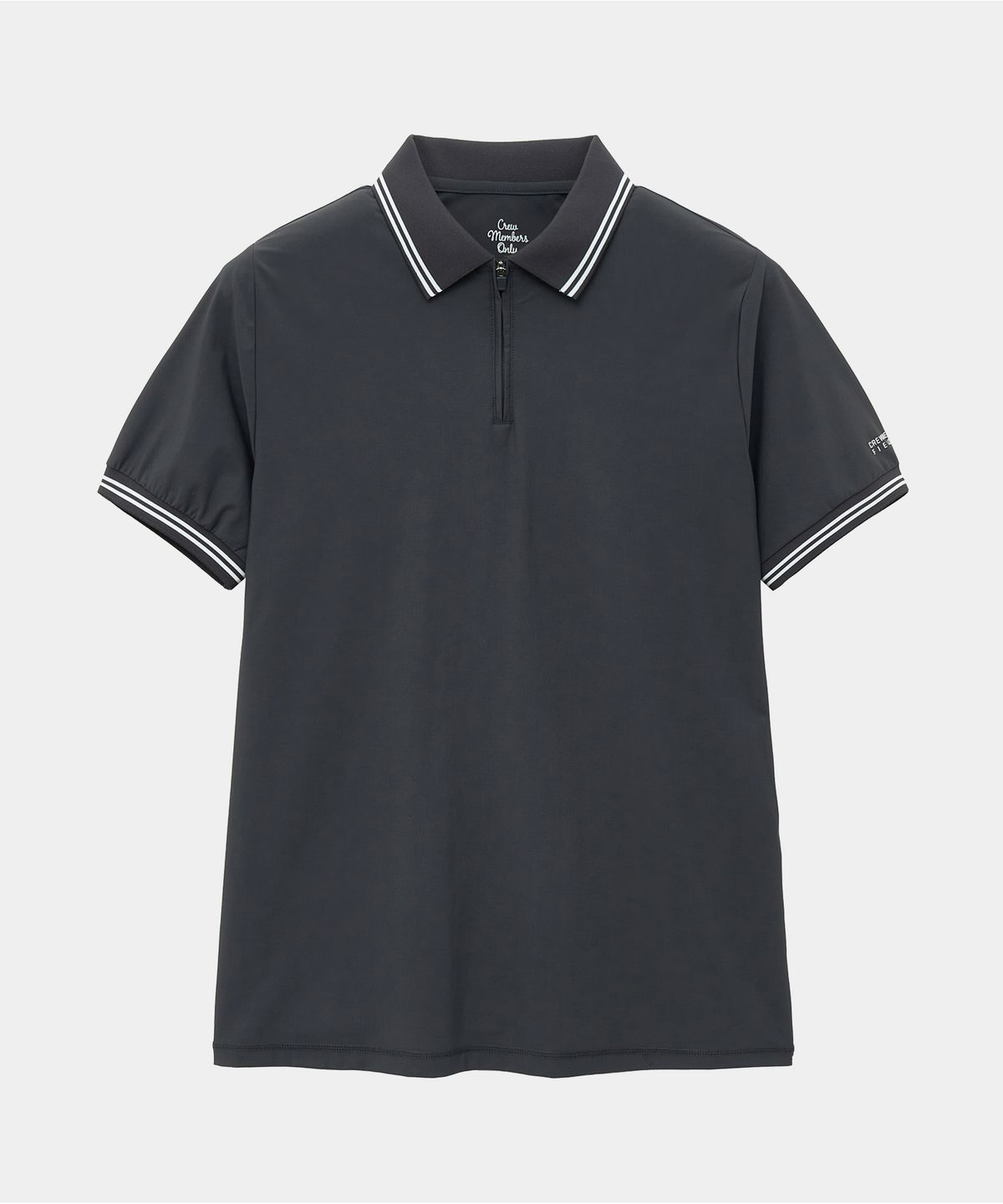 크루멤버스온리(CREW MEMBERS ONLY) QUARTER ZIPUP POLO CHARCOAL