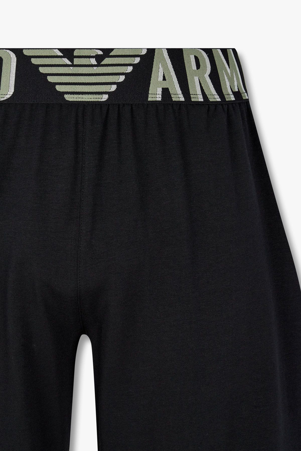 엠포리오 아르마니 언더웨어(EMPORIO ARMANI UNDERWEAR) 남성 볼드 로고 밴딩 라운지 쇼츠 _블랙 0815131002