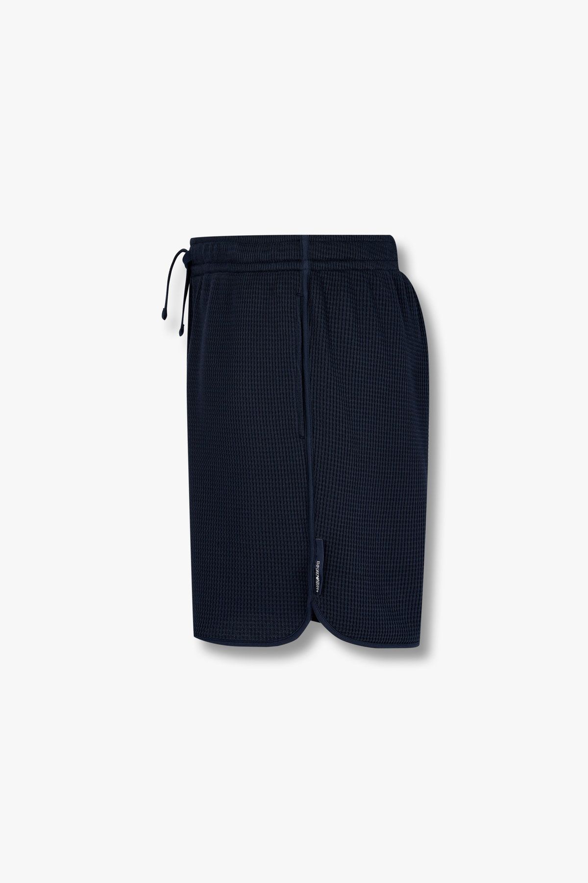 엠포리오 아르마니 언더웨어(EMPORIO ARMANI UNDERWEAR) 남성 로고 라벨 텍스처드 라운지 쇼츠 _다크 블루 0815131031