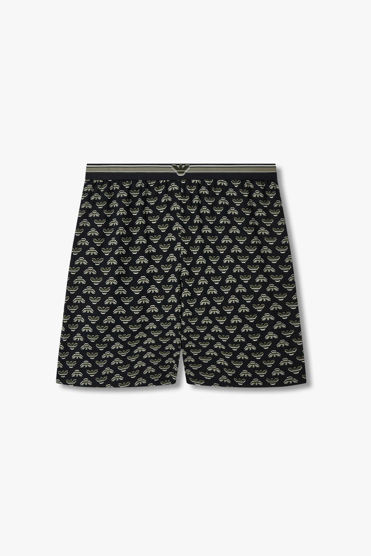 엠포리오 아르마니 언더웨어(EMPORIO ARMANI UNDERWEAR) 남성 이글 패턴 라운지 상하의 세트 _블랙 08M5139005