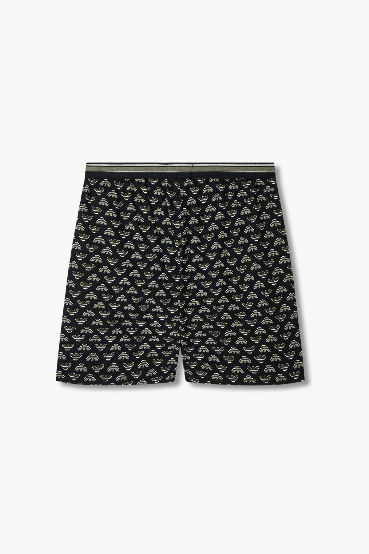 엠포리오 아르마니 언더웨어(EMPORIO ARMANI UNDERWEAR) 남성 이글 패턴 라운지 상하의 세트 _블랙 08M5139005
