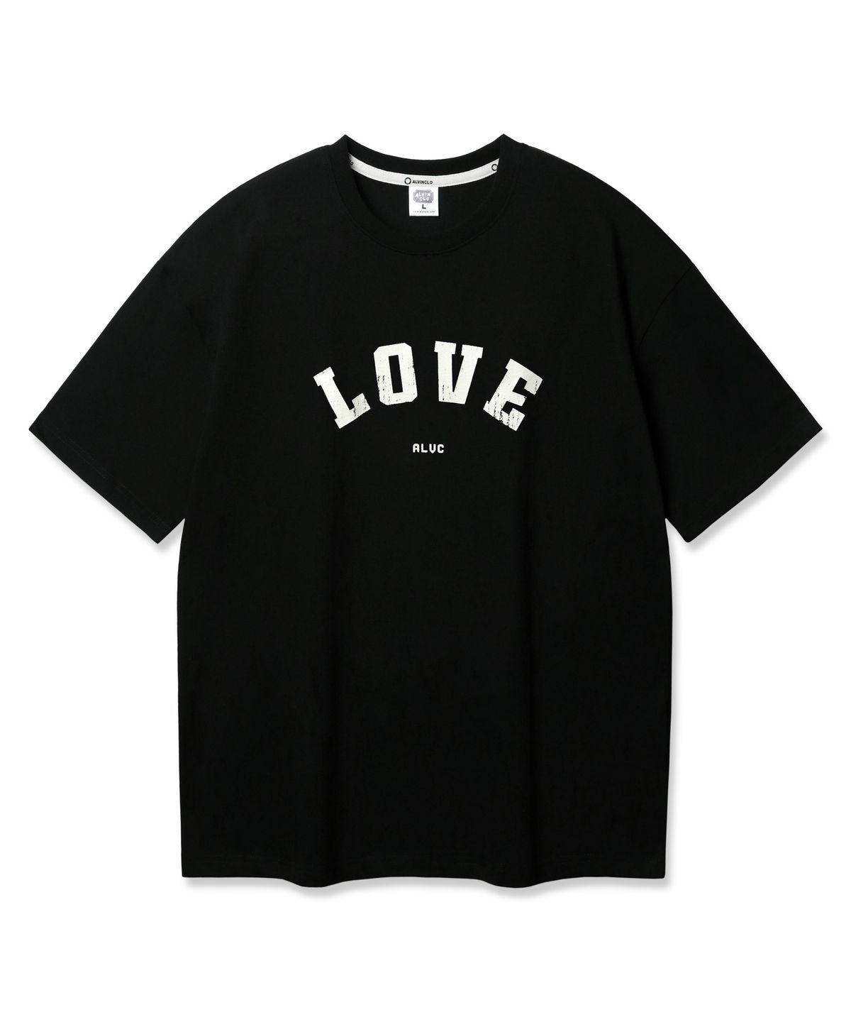 앨빈클로(ALVINCLO) LOVE 오버핏 반팔티 AST4737 (3 COLOR)