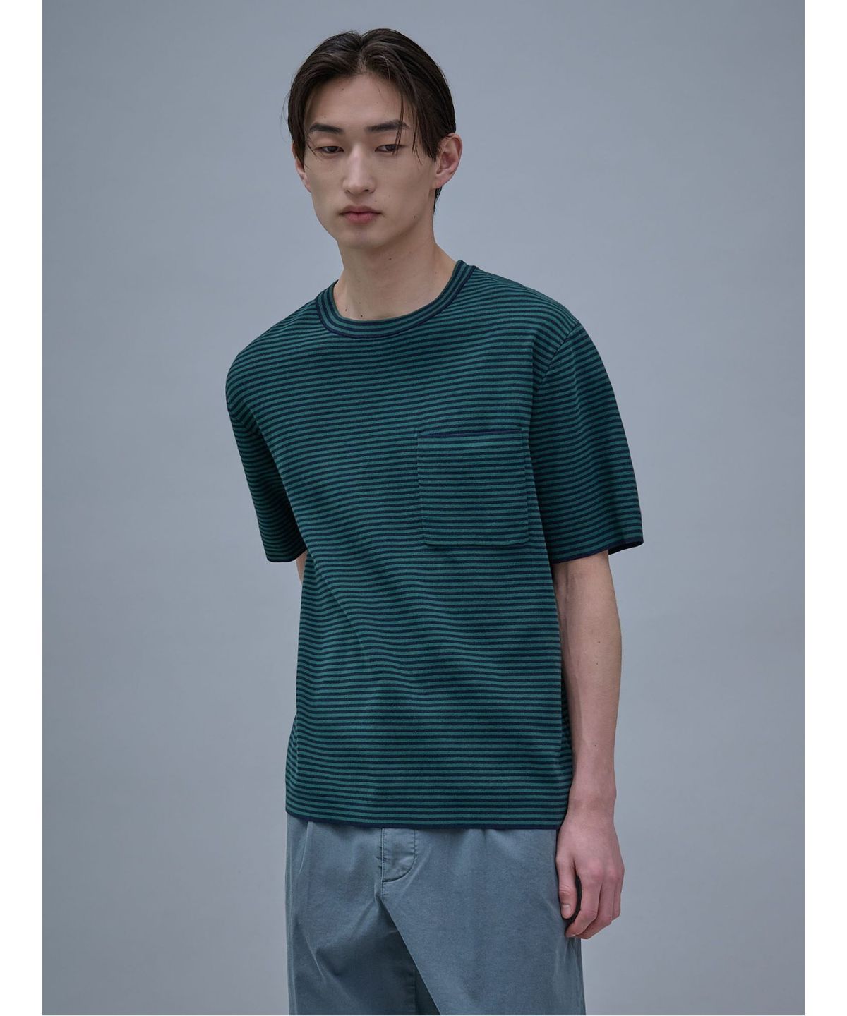 시프트지(SHIFT.G) Cotton Crewneck Sweater  Green
