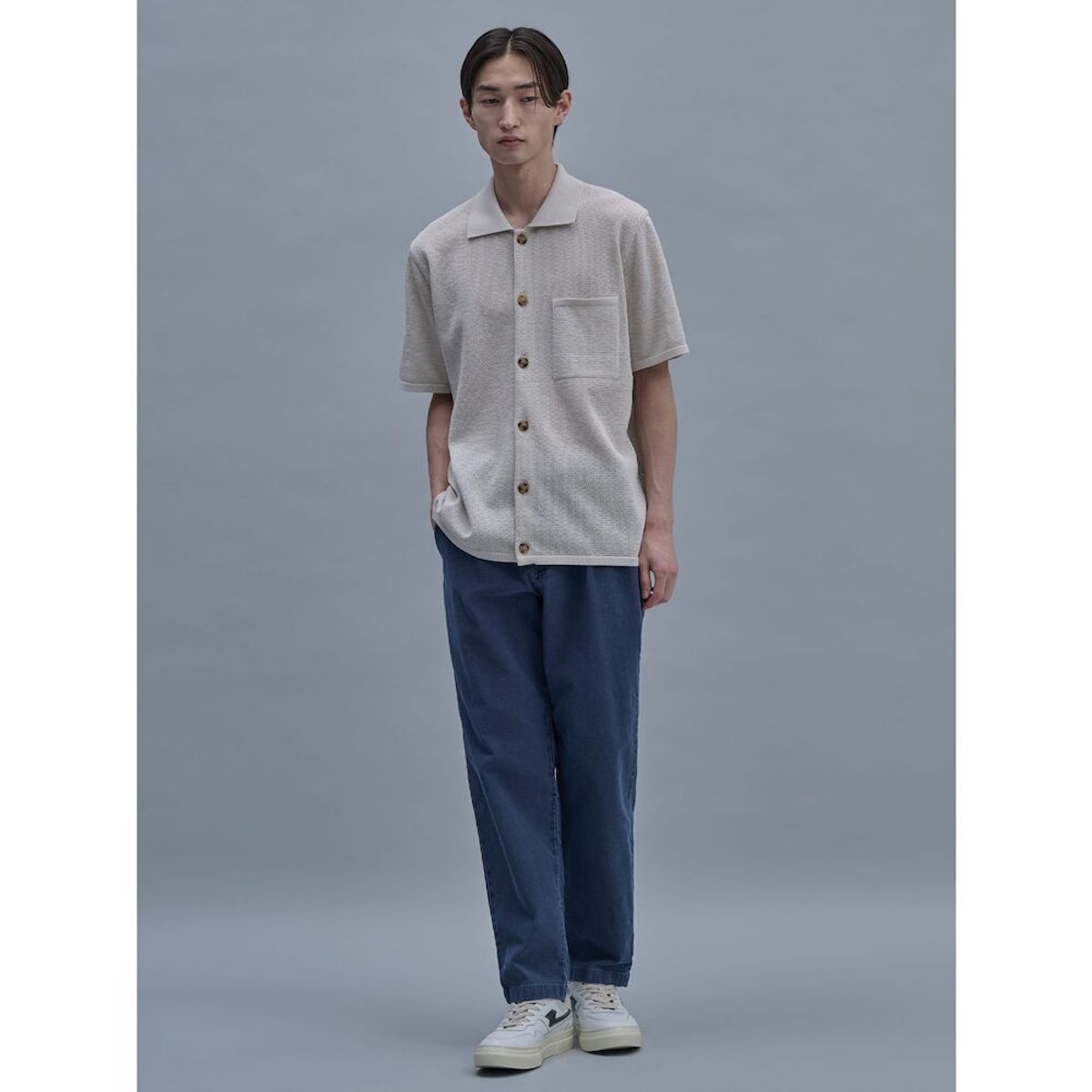 시프트지(SHIFT.G) Half Sleeves Cardigan  Ivory