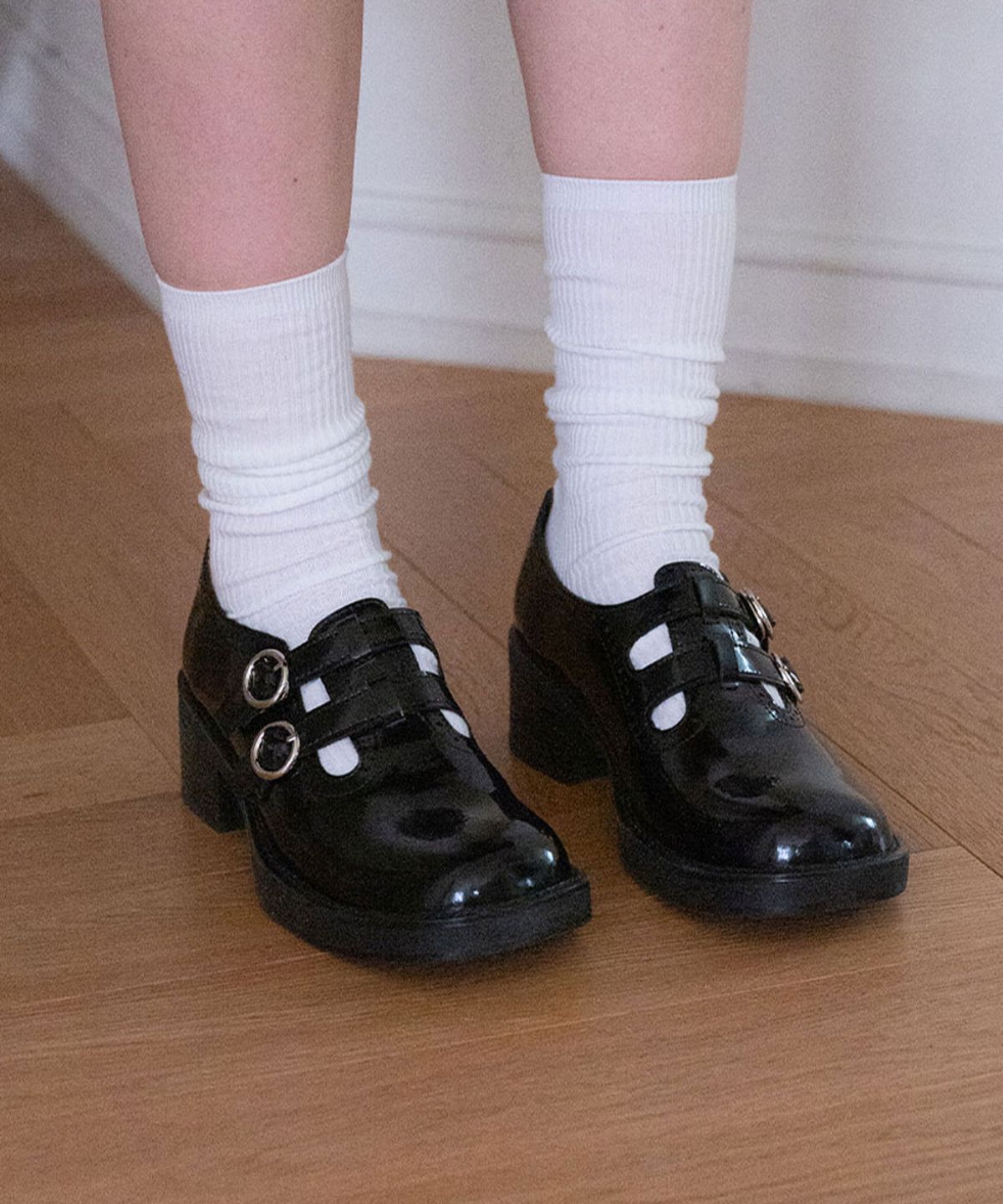 에펠클래식(EIFFELCLASSIC) SAGE mary jane loafer_ black 세이지 메리제인 로퍼 5cm