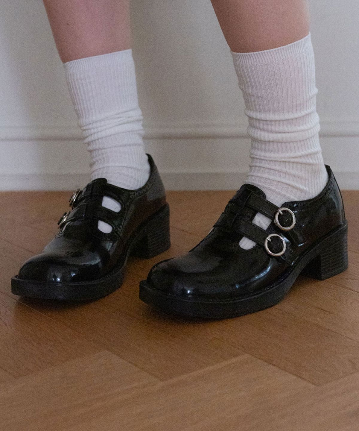 에펠클래식(EIFFELCLASSIC) SAGE mary jane loafer_ black 세이지 메리제인 로퍼 5cm