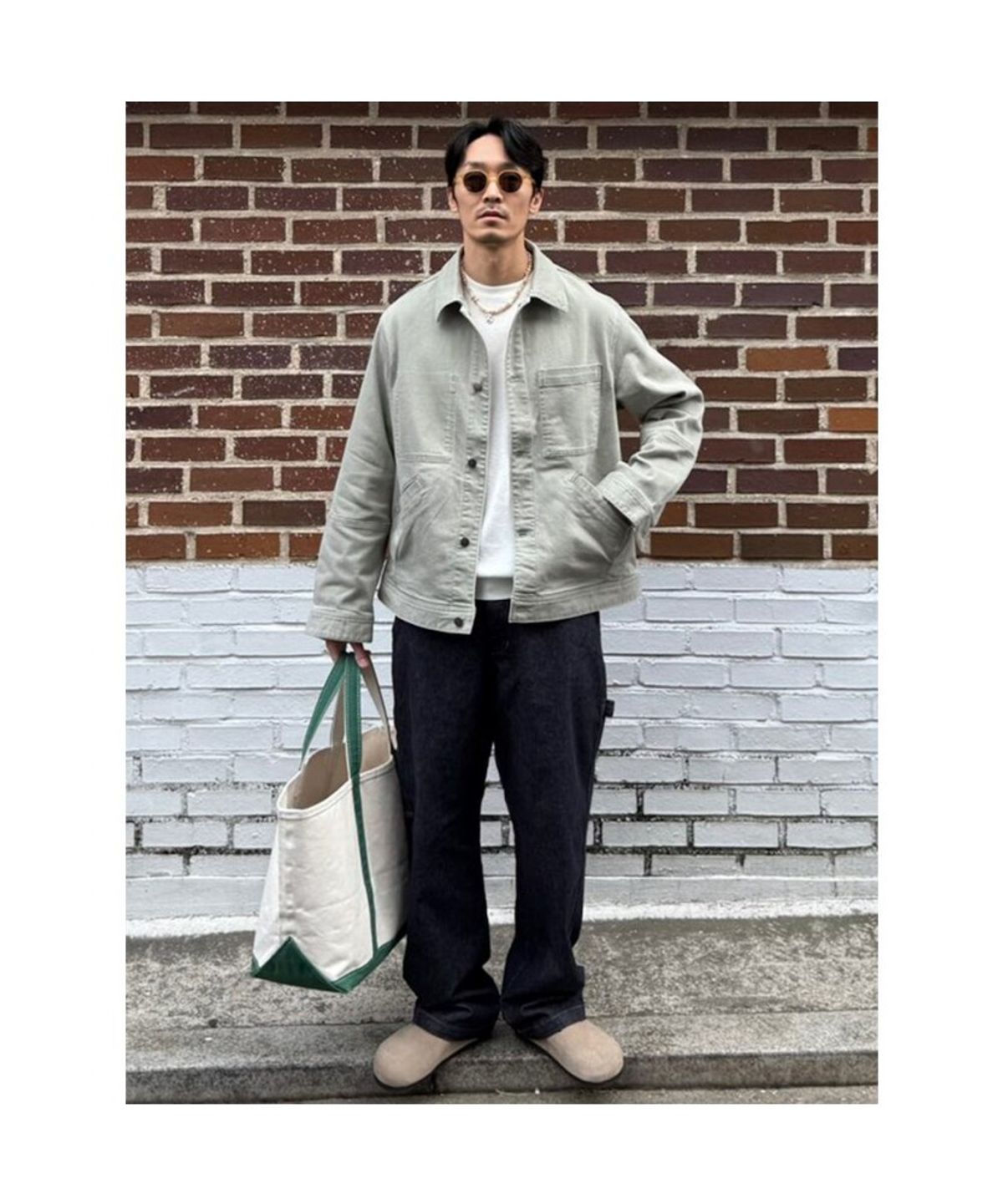 시프트지(SHIFT.G) Mallet Denim Trucker Jacket  Khaki