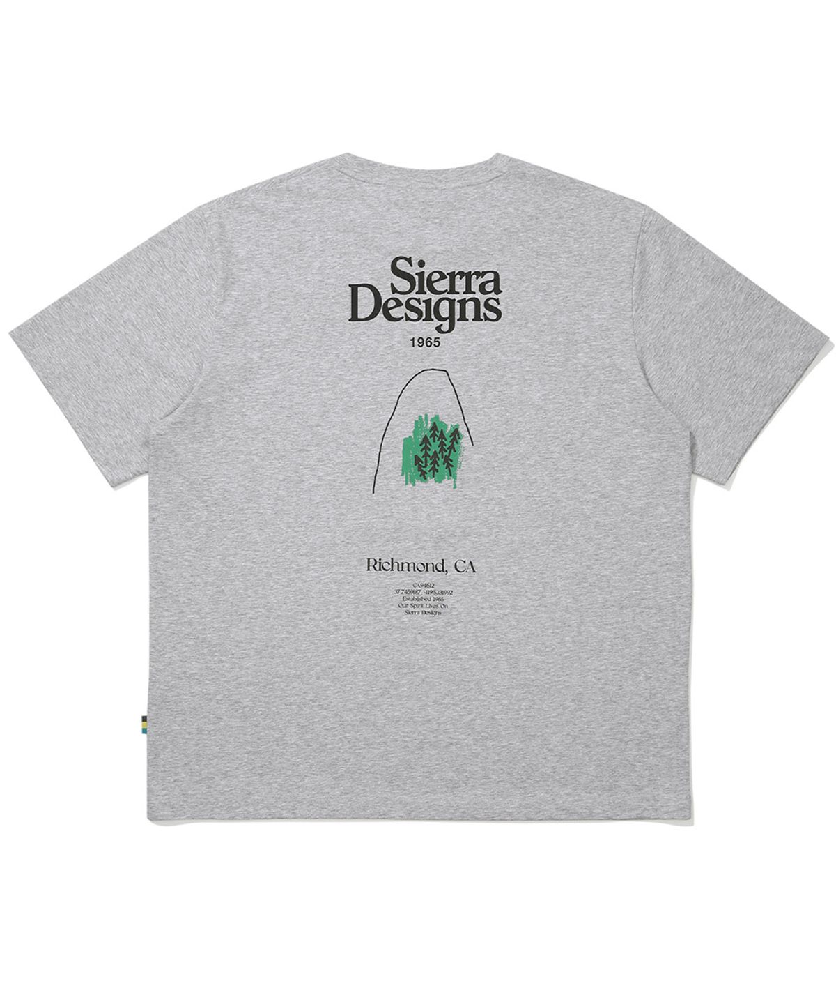 시에라디자인(SIERRA DESIGNS) 리치몬드 로고 칠라이트(CHILL-LITE) 반팔티셔츠 MELANGE GREY
