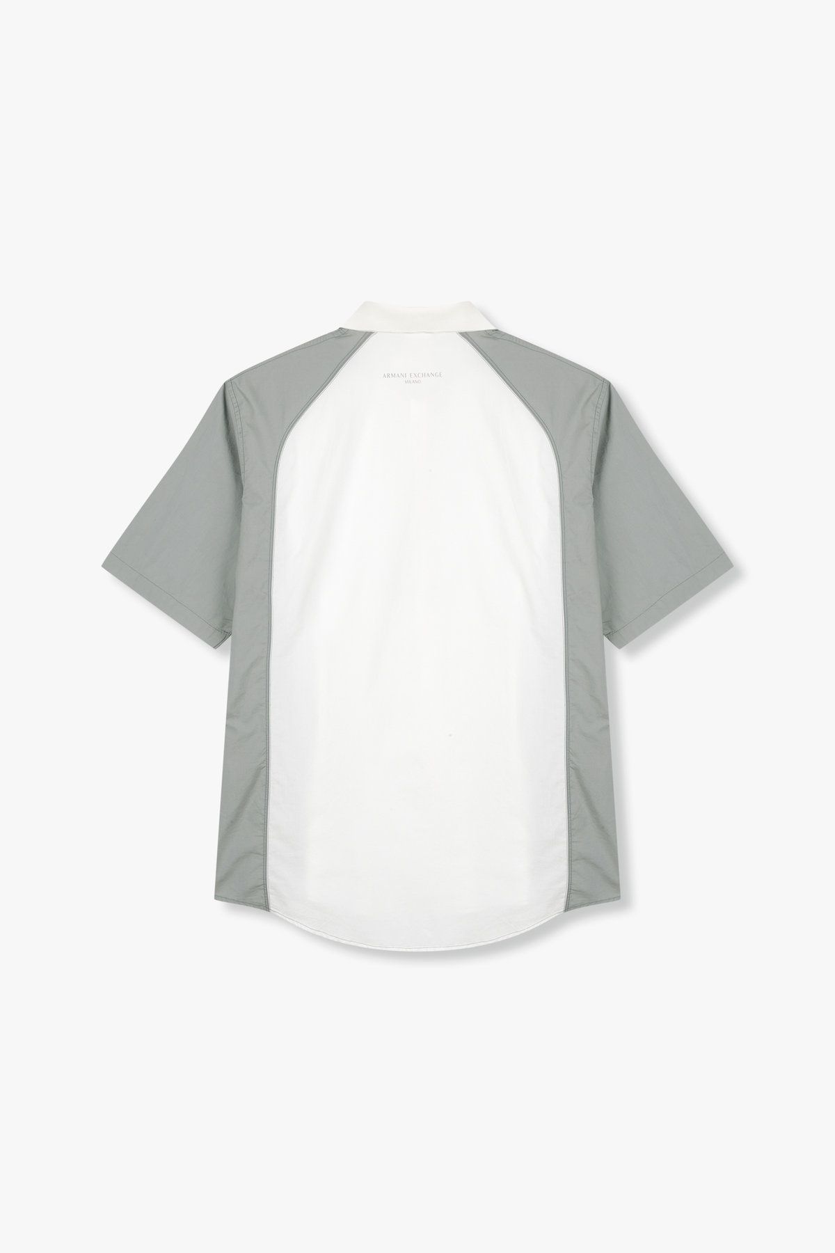 아르마니 익스체인지(ARMANI EXCHANGE) 남성 리브드 칼라 컬러 블록 셔츠 _오프 화이트 A415120016