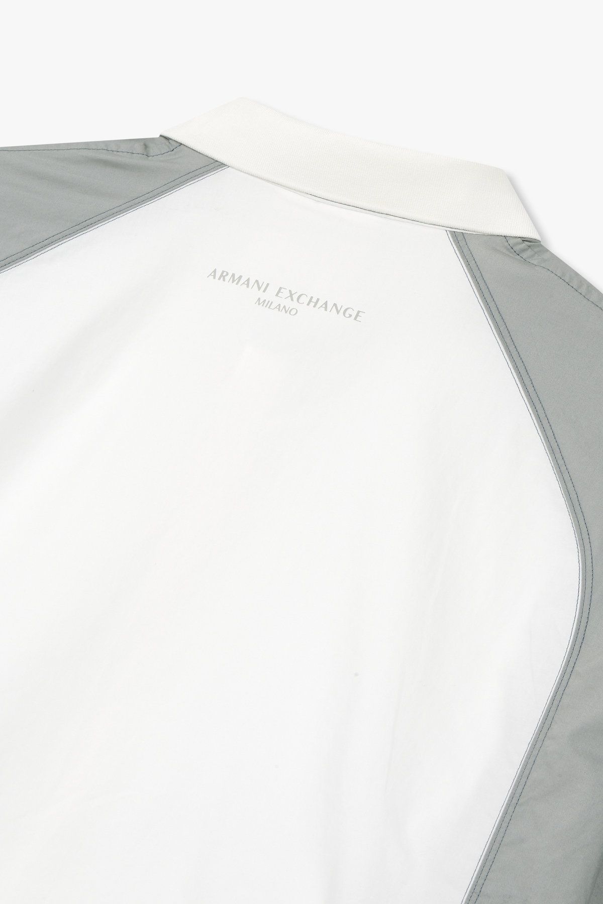 아르마니 익스체인지(ARMANI EXCHANGE) 남성 리브드 칼라 컬러 블록 셔츠 _오프 화이트 A415120016