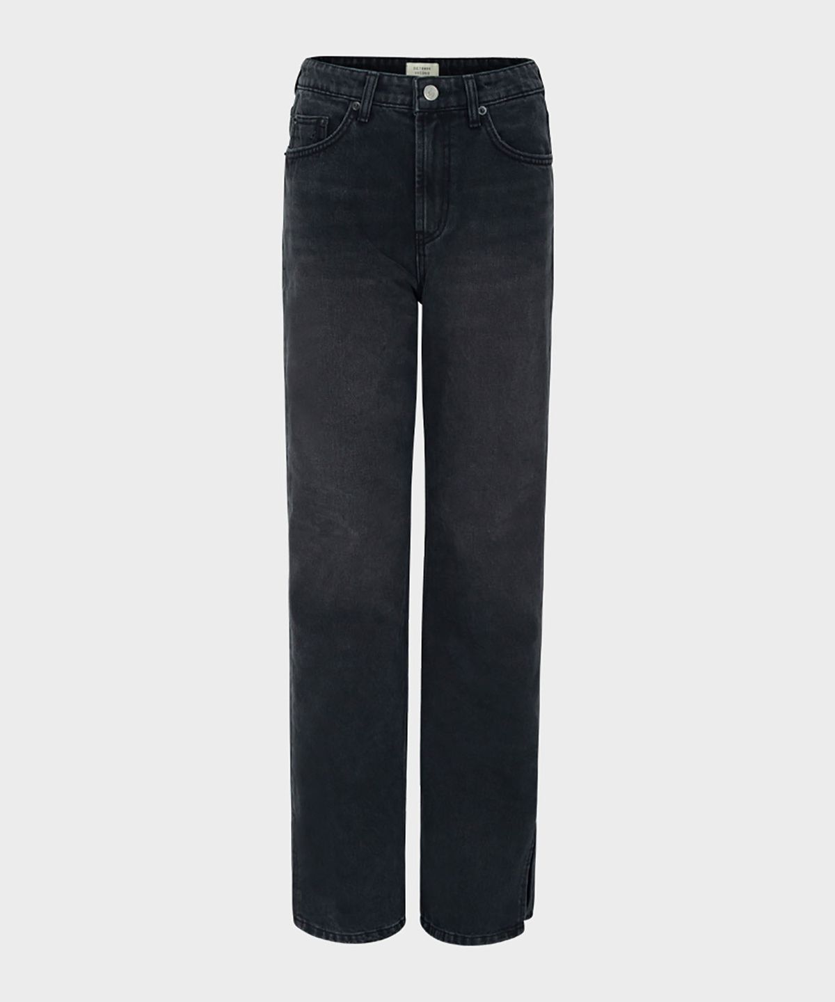 옥토버세컨드(OCTOBERSECOND) Straight slit denim (black)