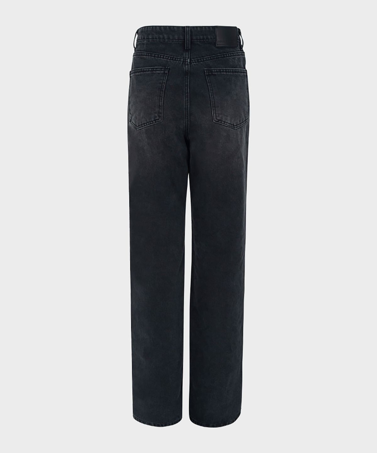 옥토버세컨드(OCTOBERSECOND) Straight slit denim (black)