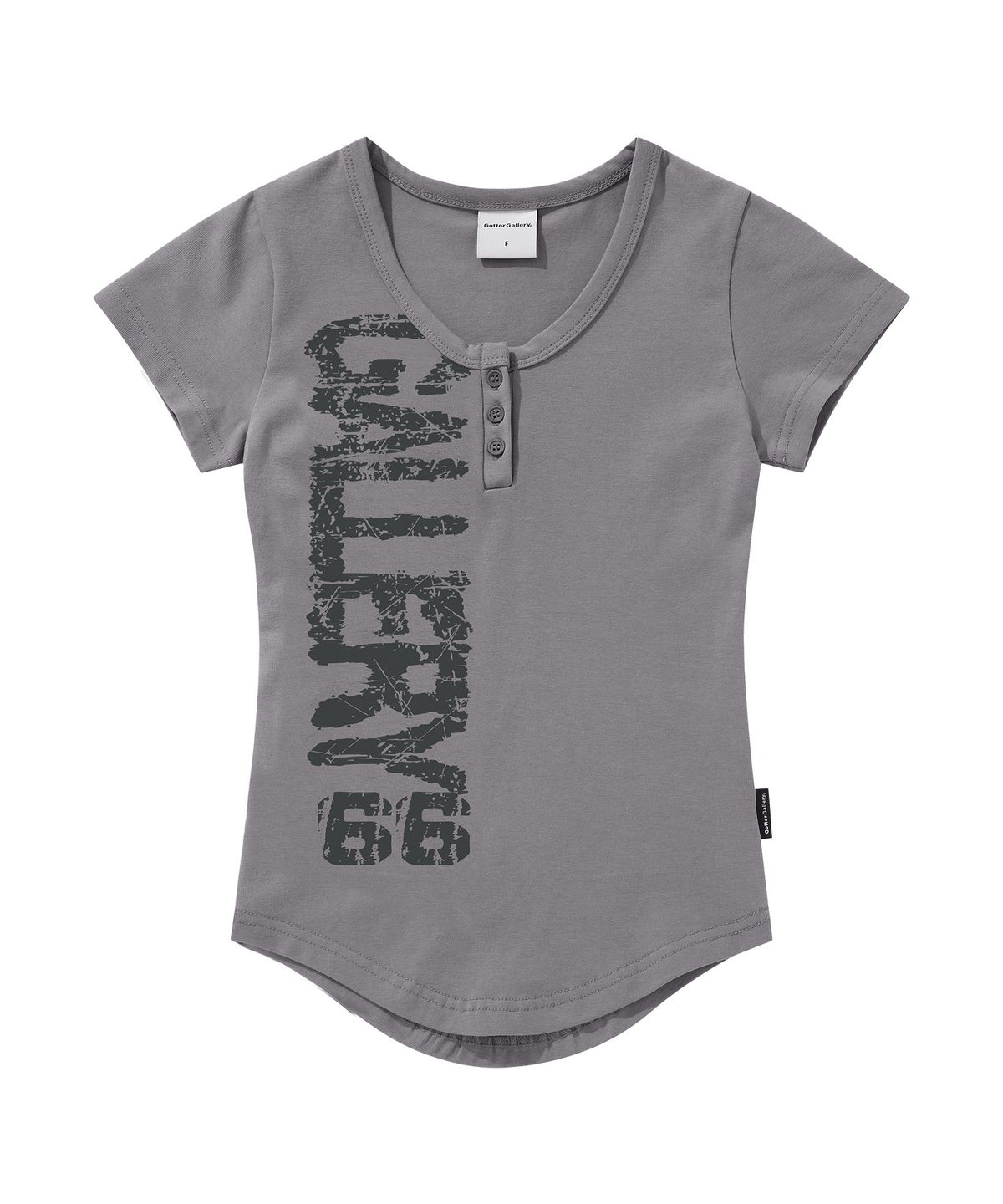 가터갤러리(GOTTER GALLERY) PAINTED LOGO BUTTON CROP TOP_BE