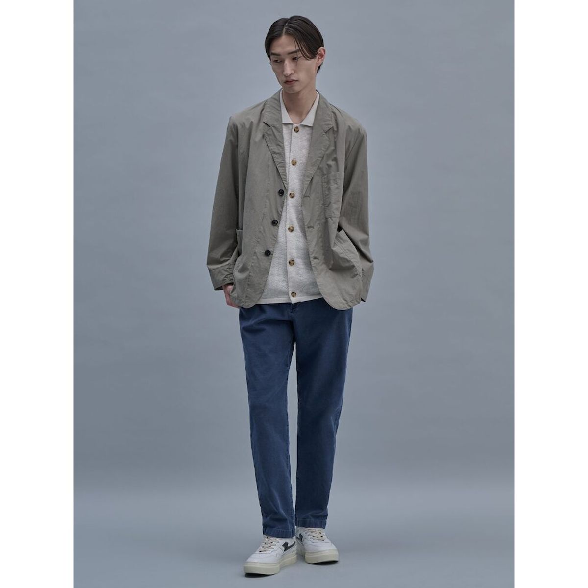 시프트지(SHIFT.G) Cotton Blended Editor SetUp Jacket  Khaki