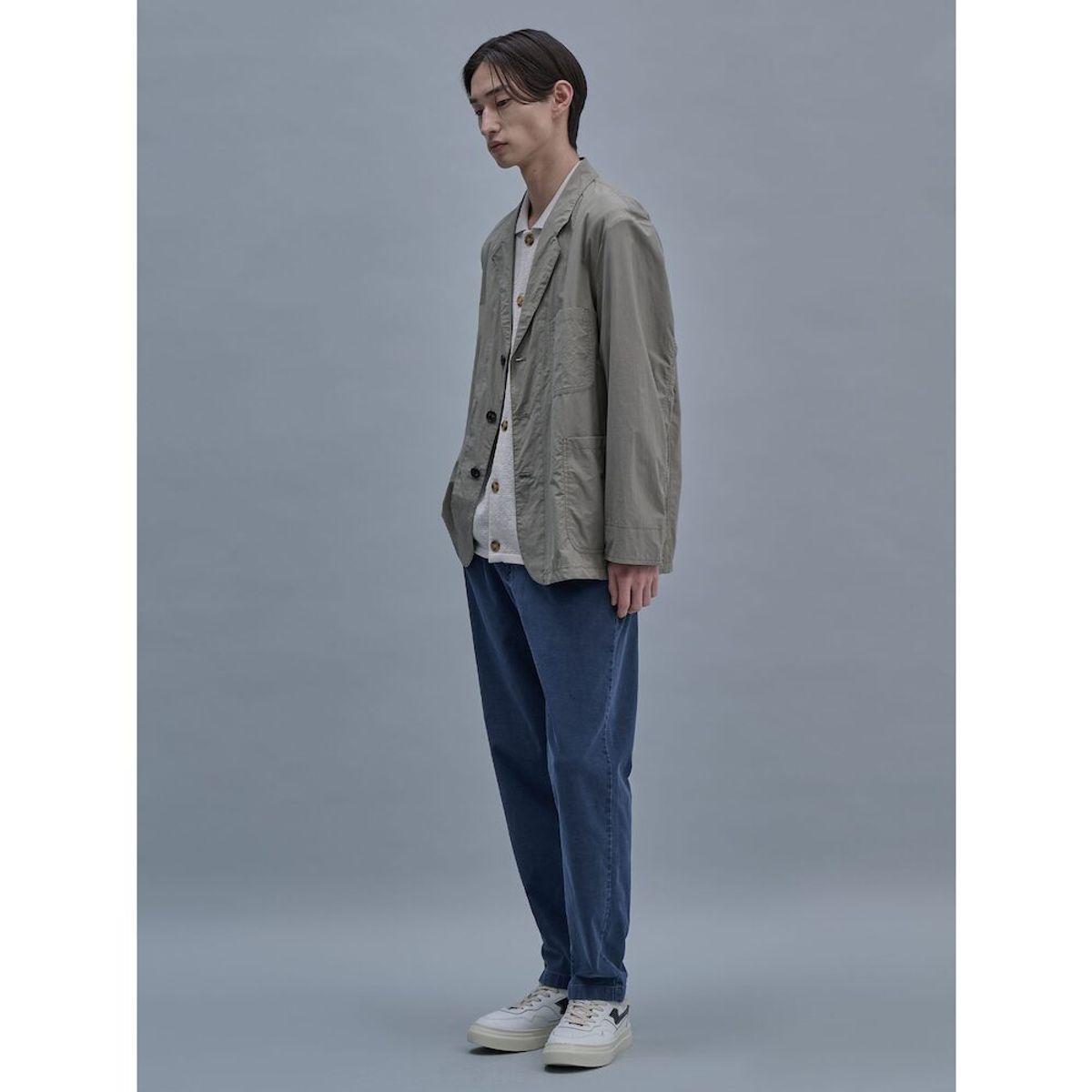 시프트지(SHIFT.G) Cotton Blended Editor SetUp Jacket  Khaki