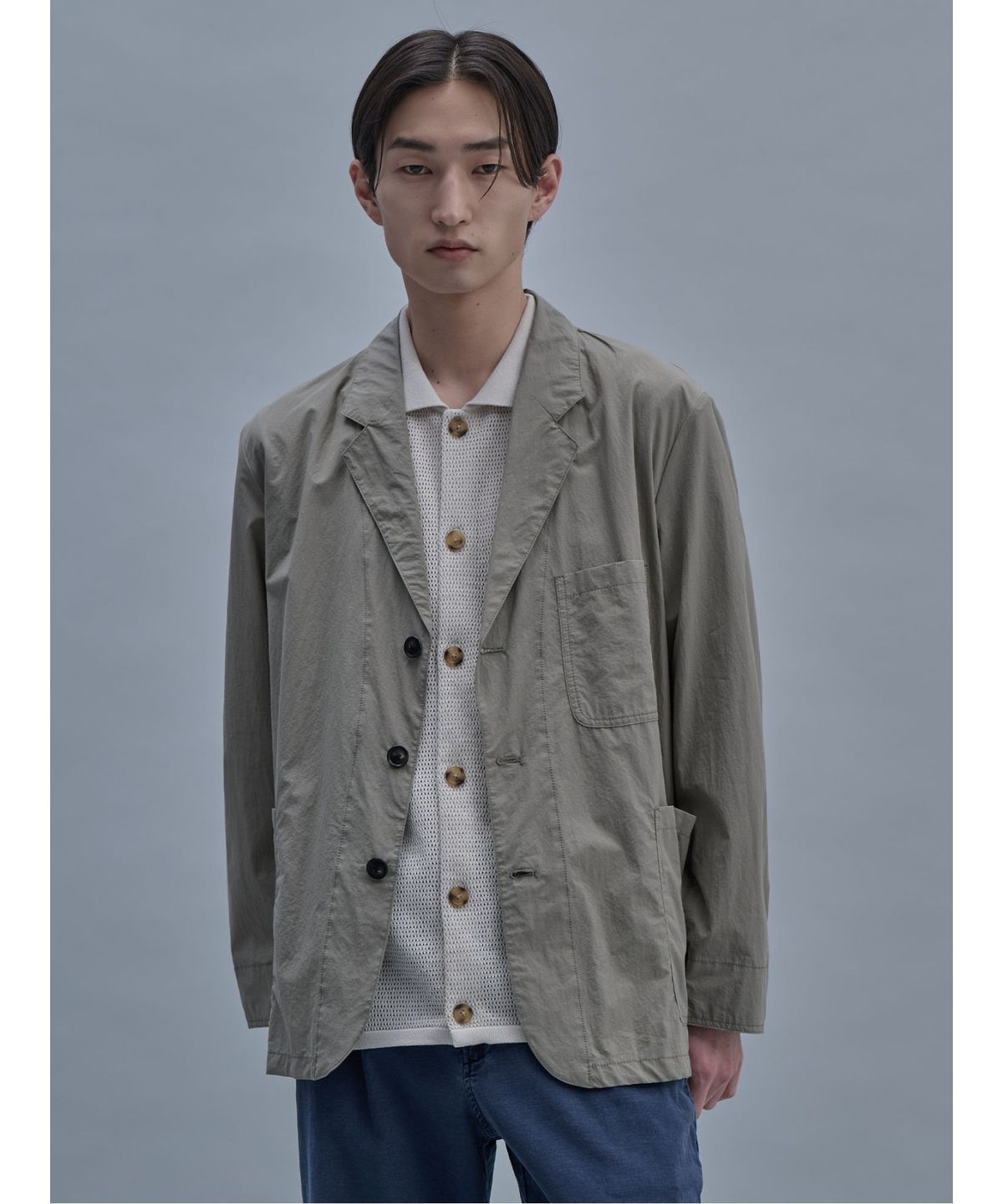 시프트지(SHIFT.G) Cotton Blended Editor SetUp Jacket  Khaki