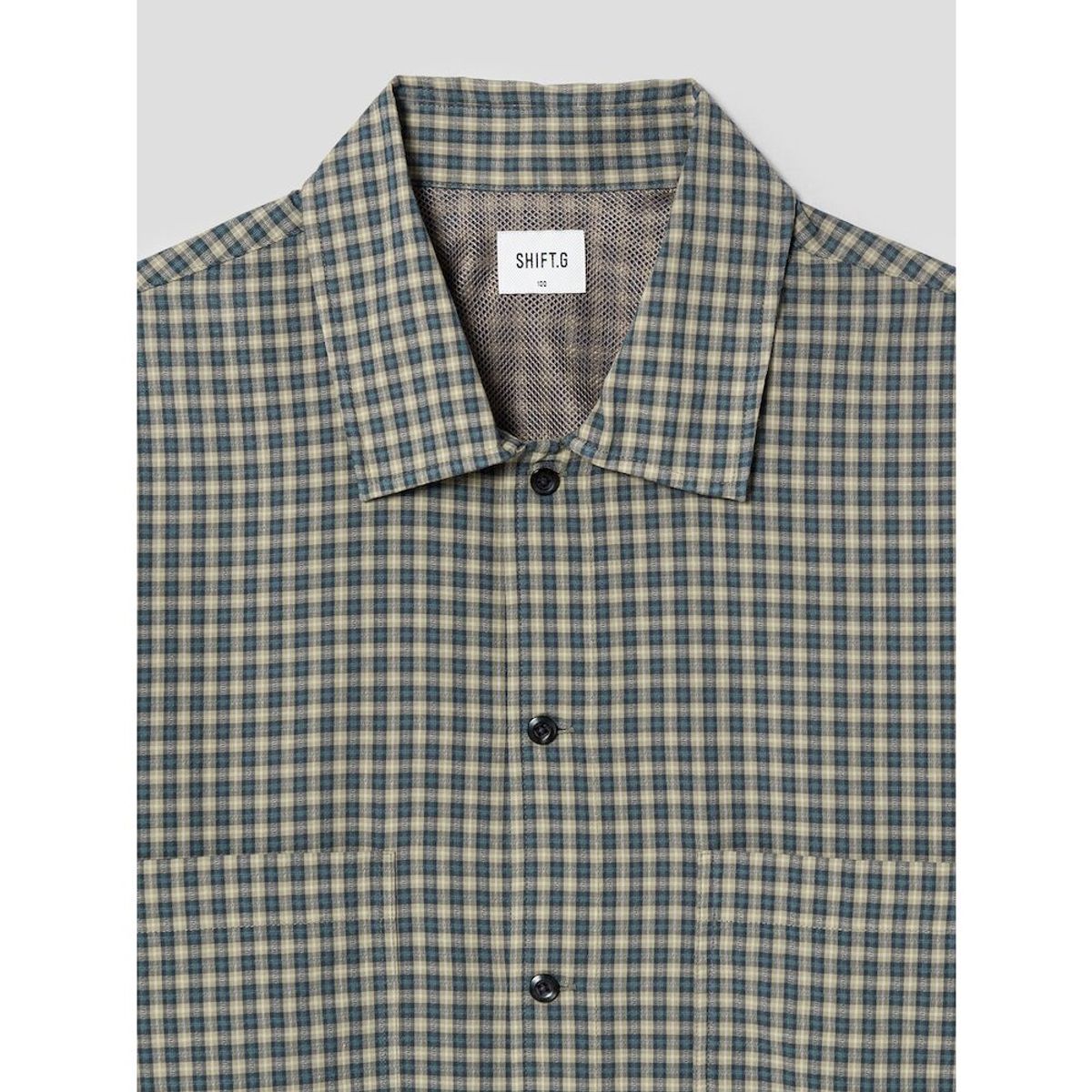 시프트지(SHIFT.G) Micro Pattern Cloud Shirts  Mustard