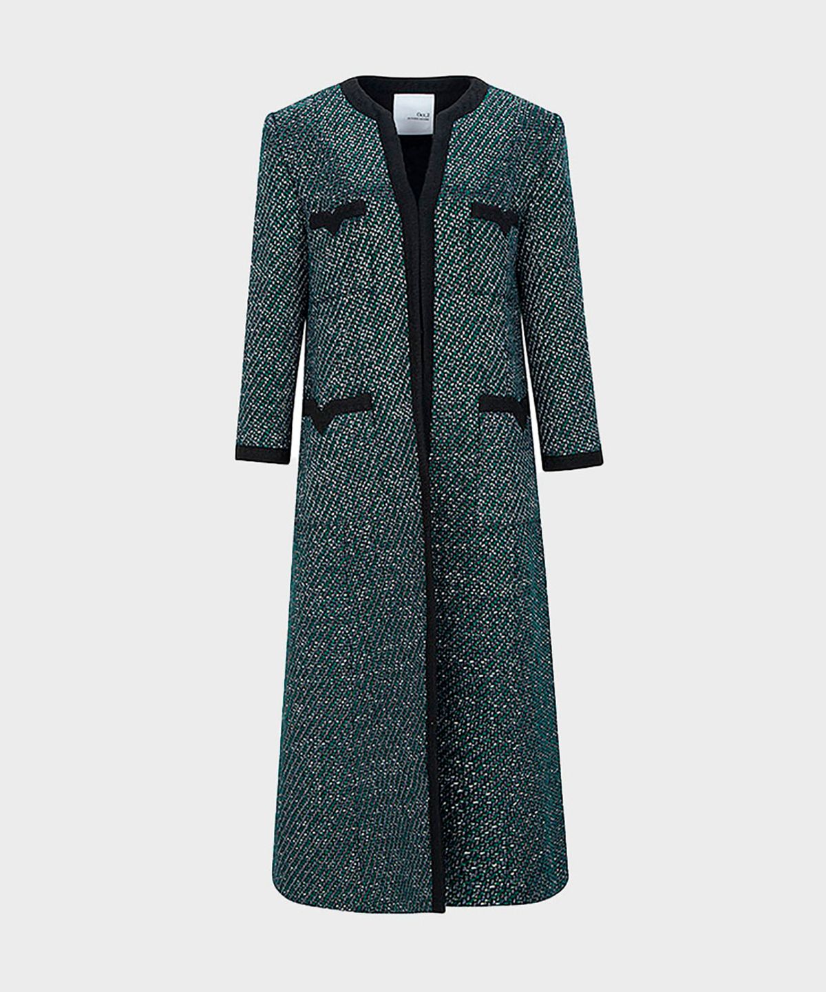 옥토버세컨드(OCTOBERSECOND) V tweed coat(green)