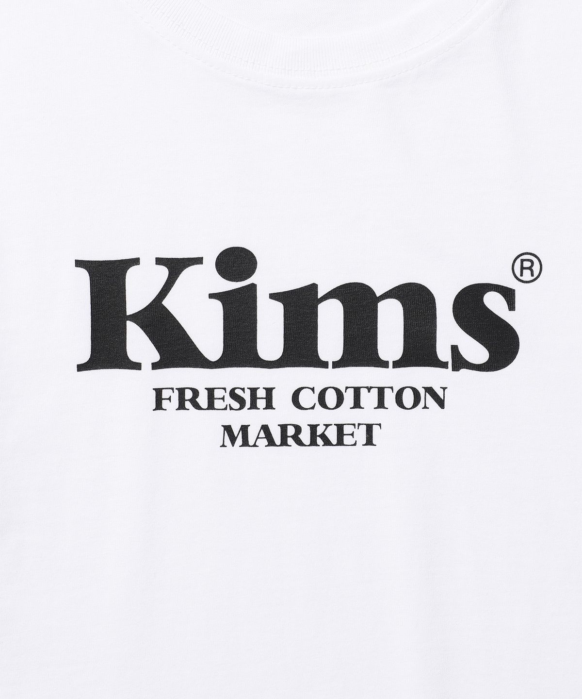 킴스 프레시 코튼 마켓(KIMS FRESH COTTON MARKET) (Unisex) Kims Bam Logo Tee White(black)
