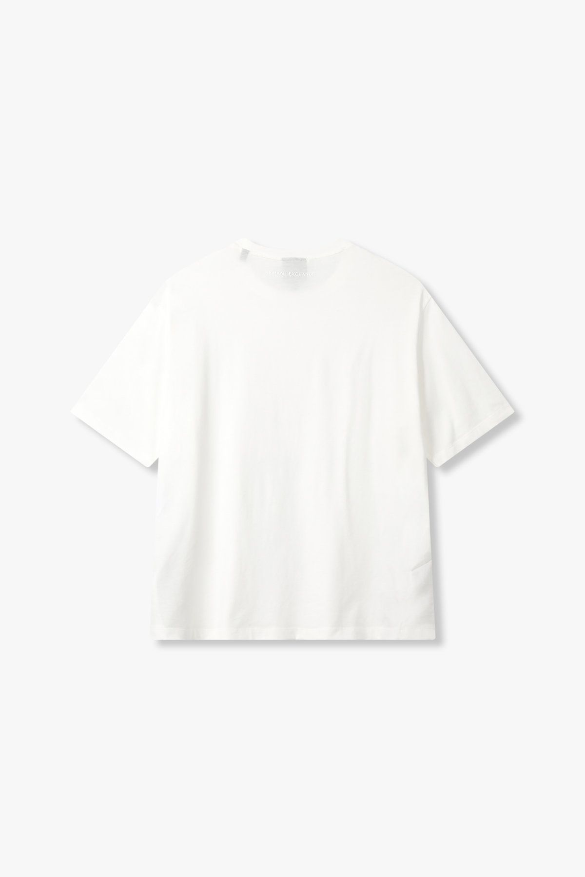 아르마니 익스체인지(ARMANI EXCHANGE) 남성 사이드 슬릿 오버 핏 티셔츠 _화이트 A415130028