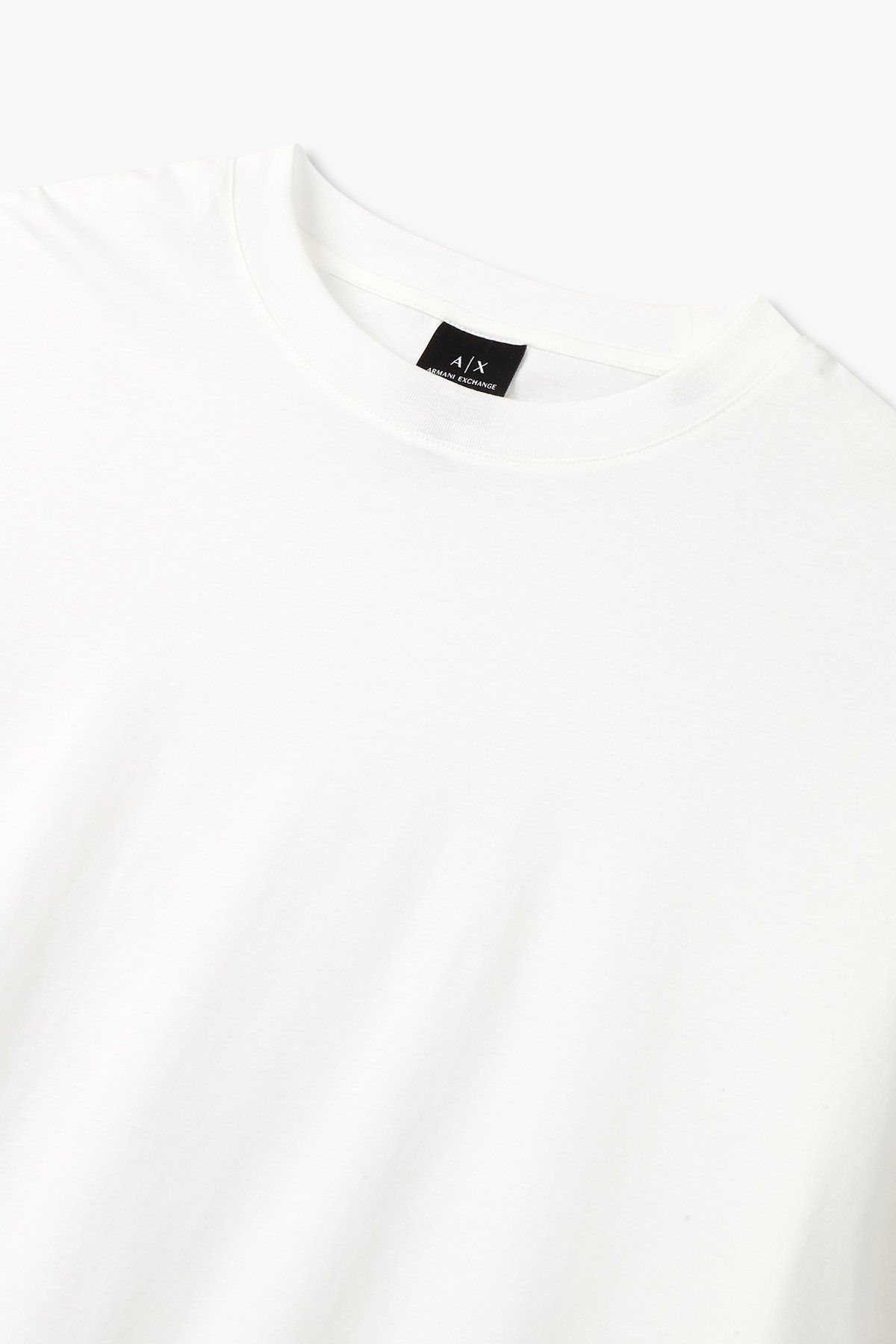 아르마니 익스체인지(ARMANI EXCHANGE) 남성 사이드 슬릿 오버 핏 티셔츠 _화이트 A415130028