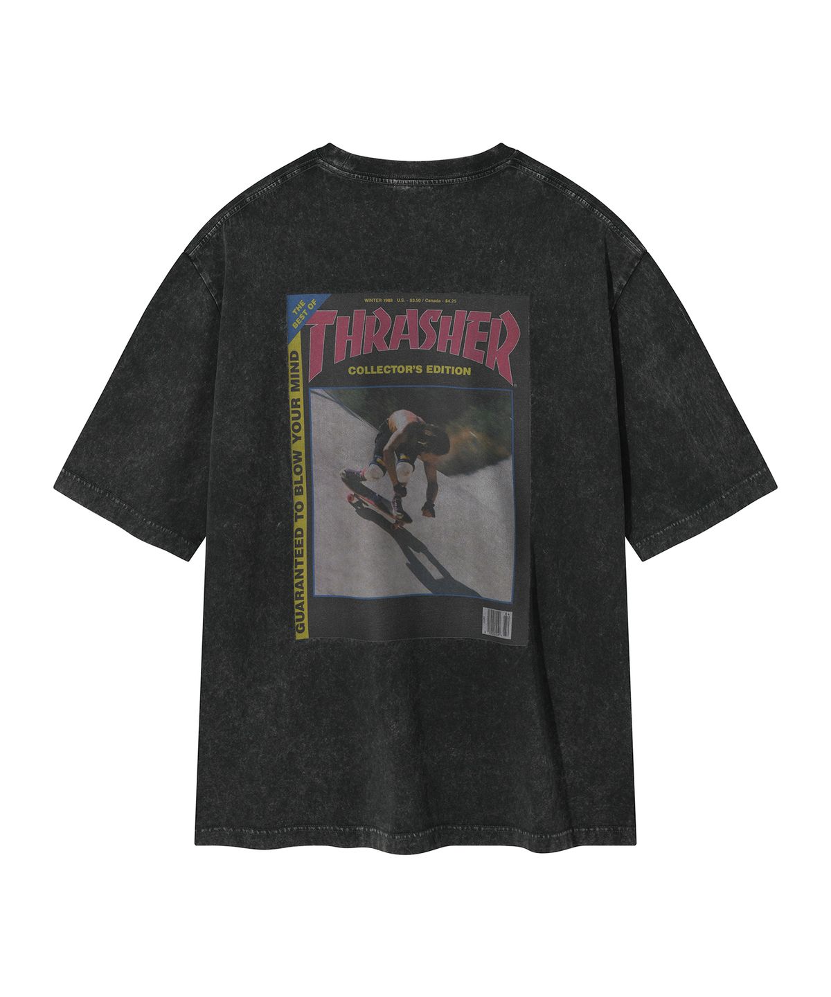 트레셔(THRASHER) 매거진 커버 그래픽 반팔 티셔츠 차콜