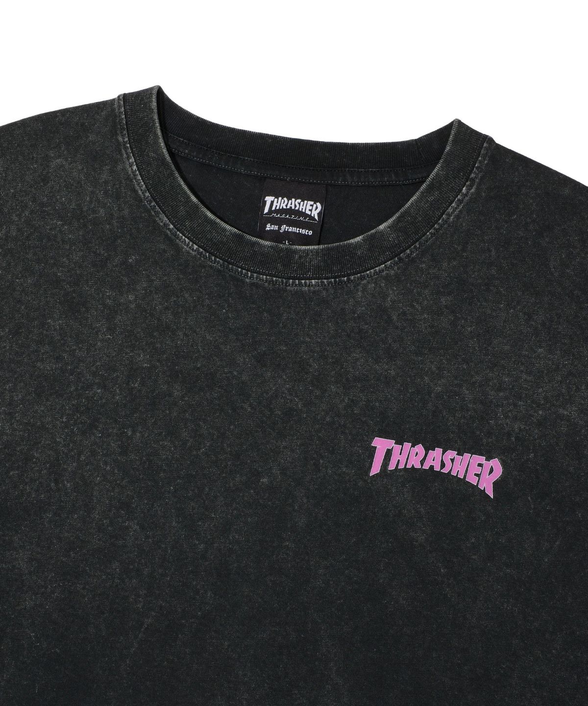 트레셔(THRASHER) 매거진 커버 그래픽 반팔 티셔츠 차콜