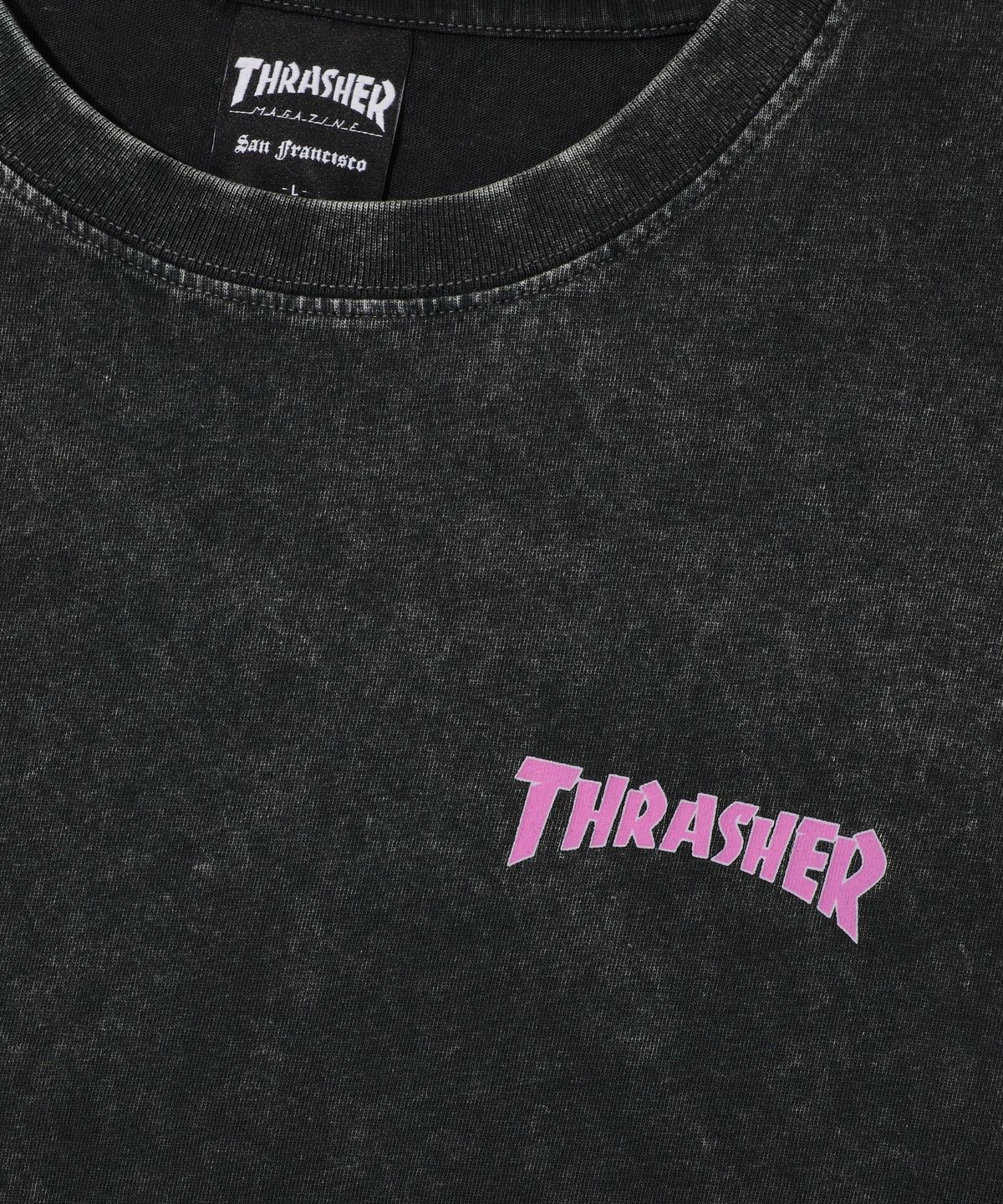 트레셔(THRASHER) 매거진 커버 그래픽 반팔 티셔츠 차콜