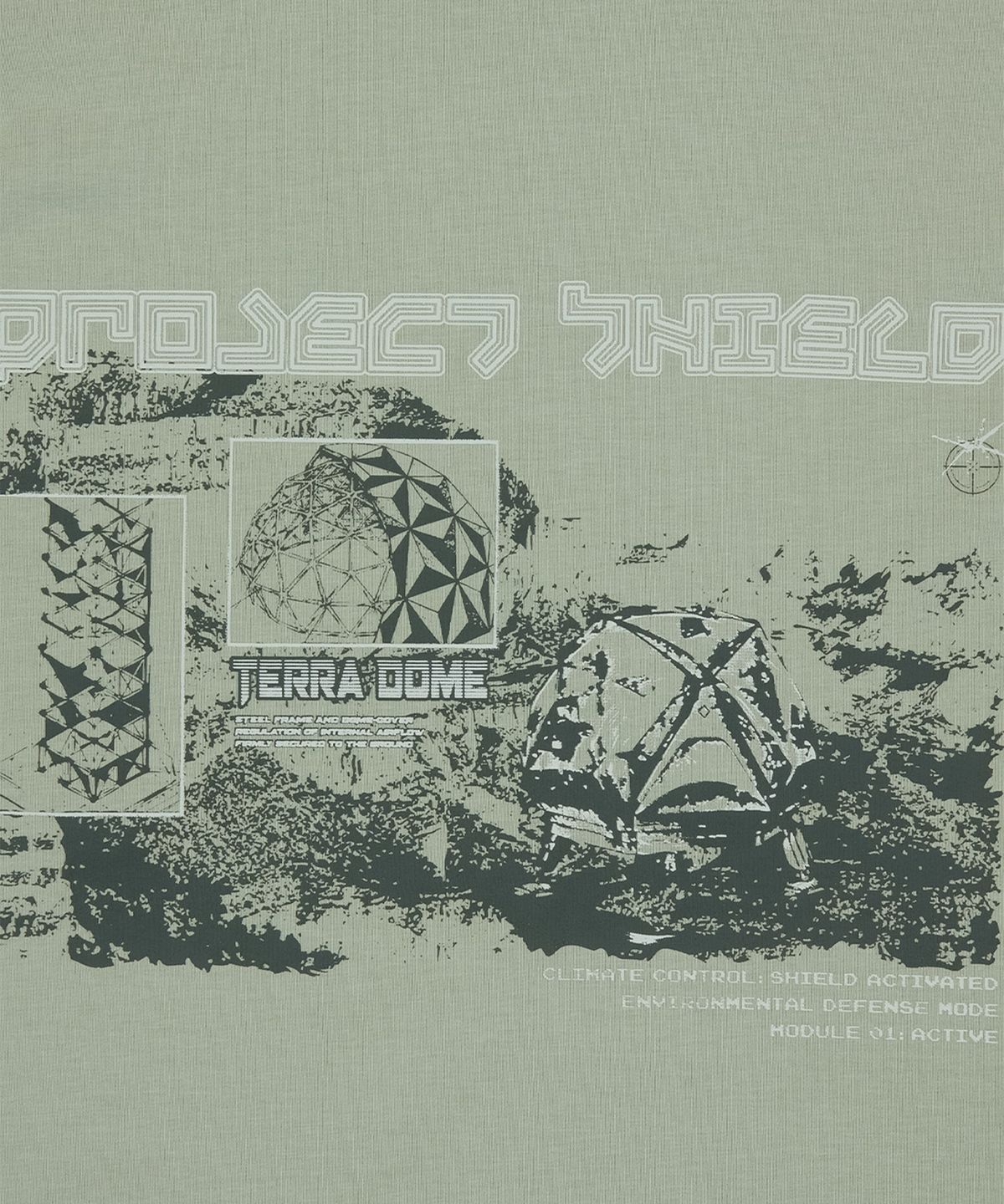 오프그리드(OFFGRID) OG 쉴드 다트 숏 슬리브 티셔츠-카키